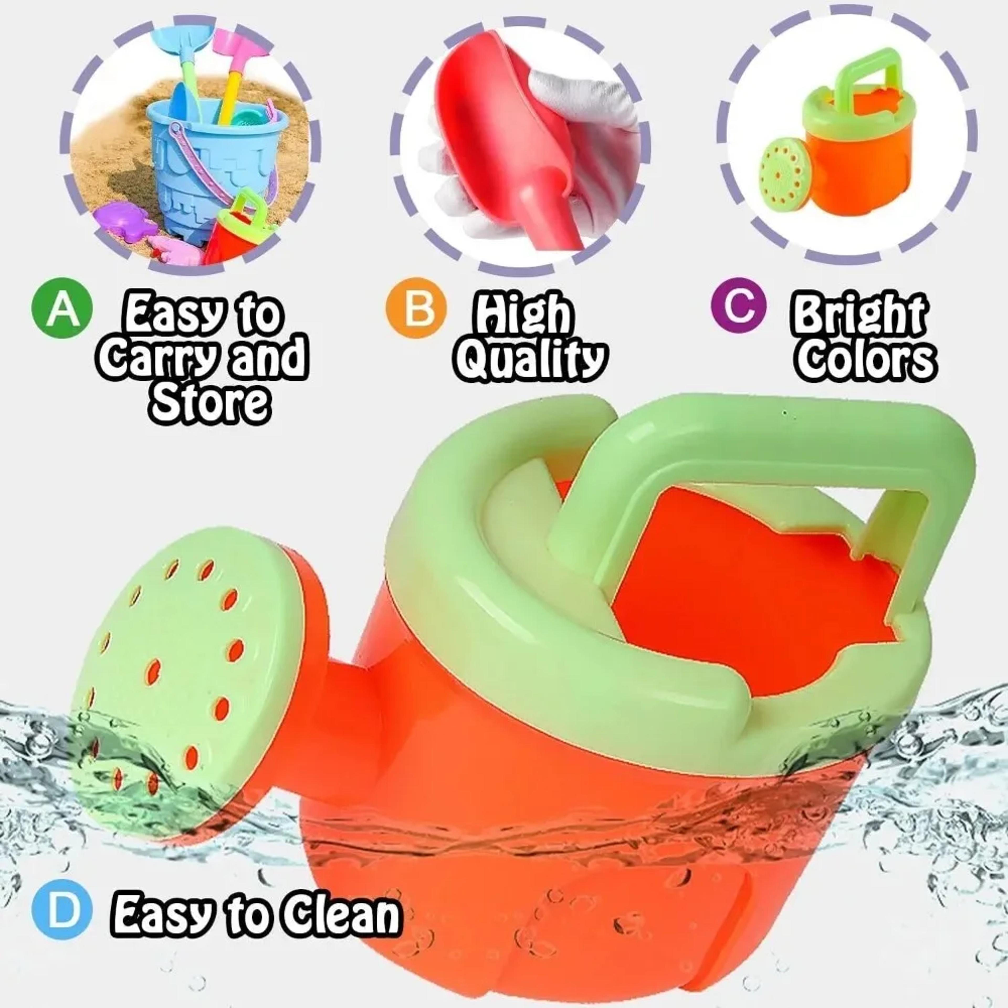 Sandcastle Sand Bucket Shovels For Toddlers Girls Beach Toys Set For Kids Animal Sand Molds Travel  2