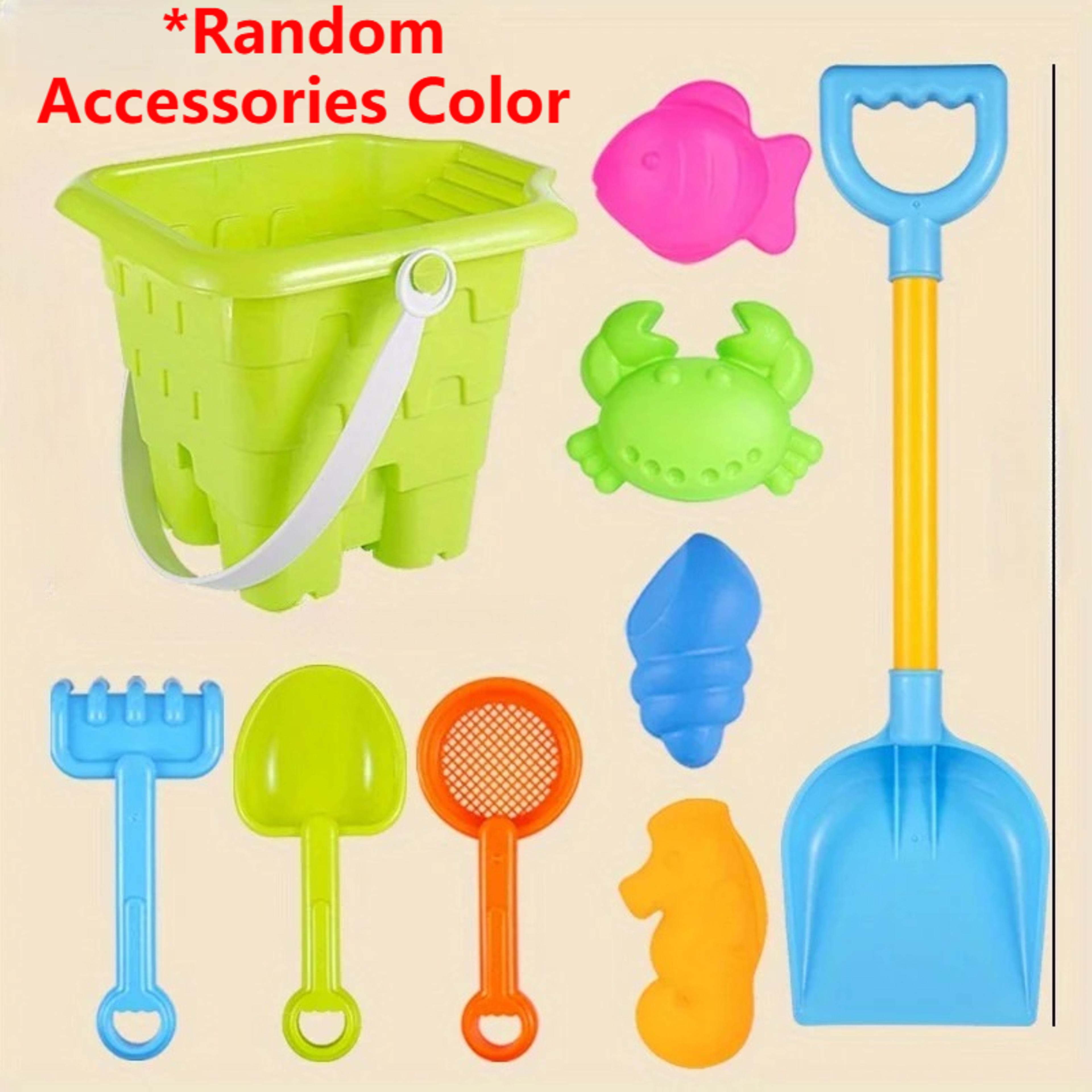 Sandcastle Sand Bucket Shovels For Toddlers Girls Beach Toys Set For Kids Animal Sand Molds Travel  8