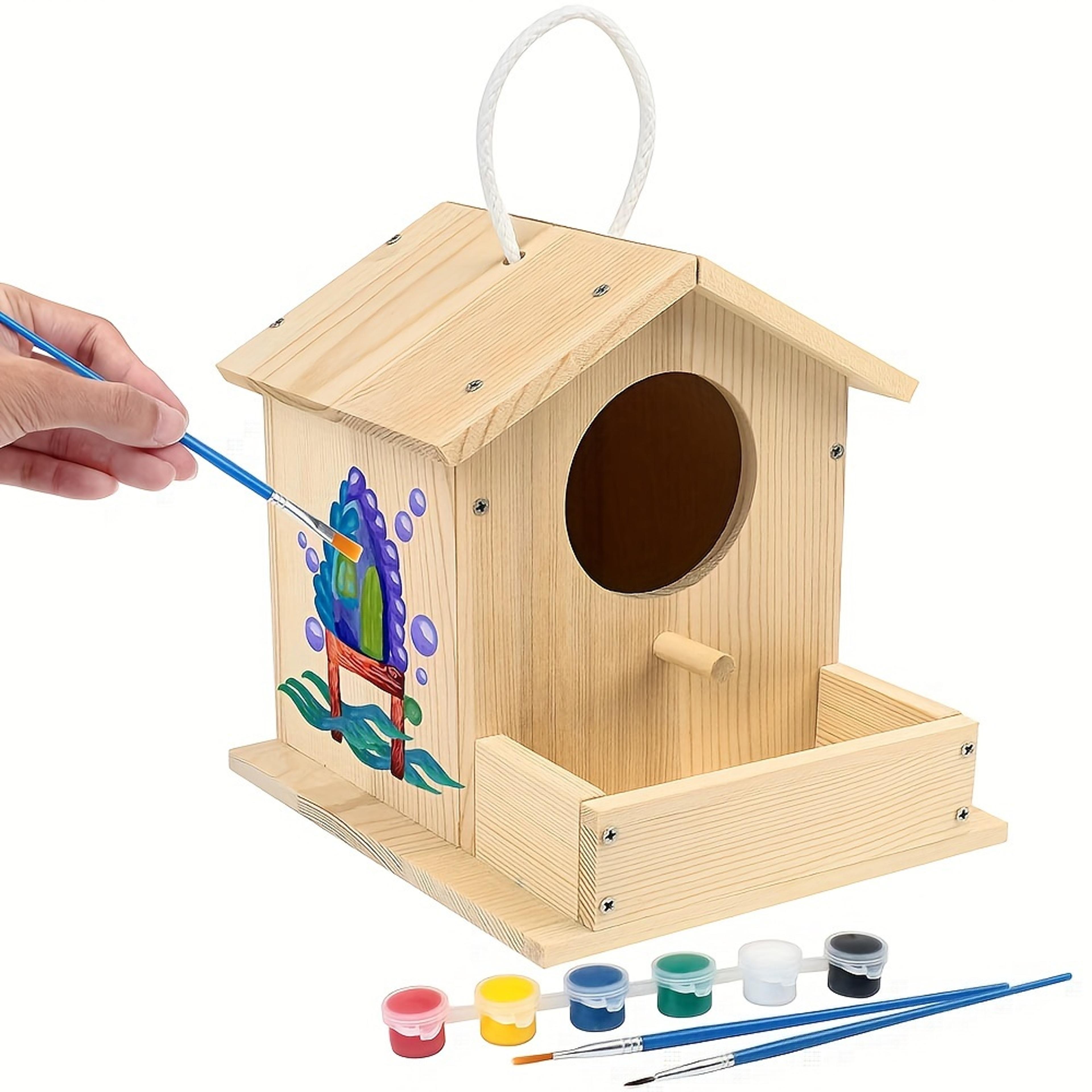 DIY Wooden Bird House Kits For Kids  Adults Creative Arts And Crafts Set With Unfinished Wood Birdh 2