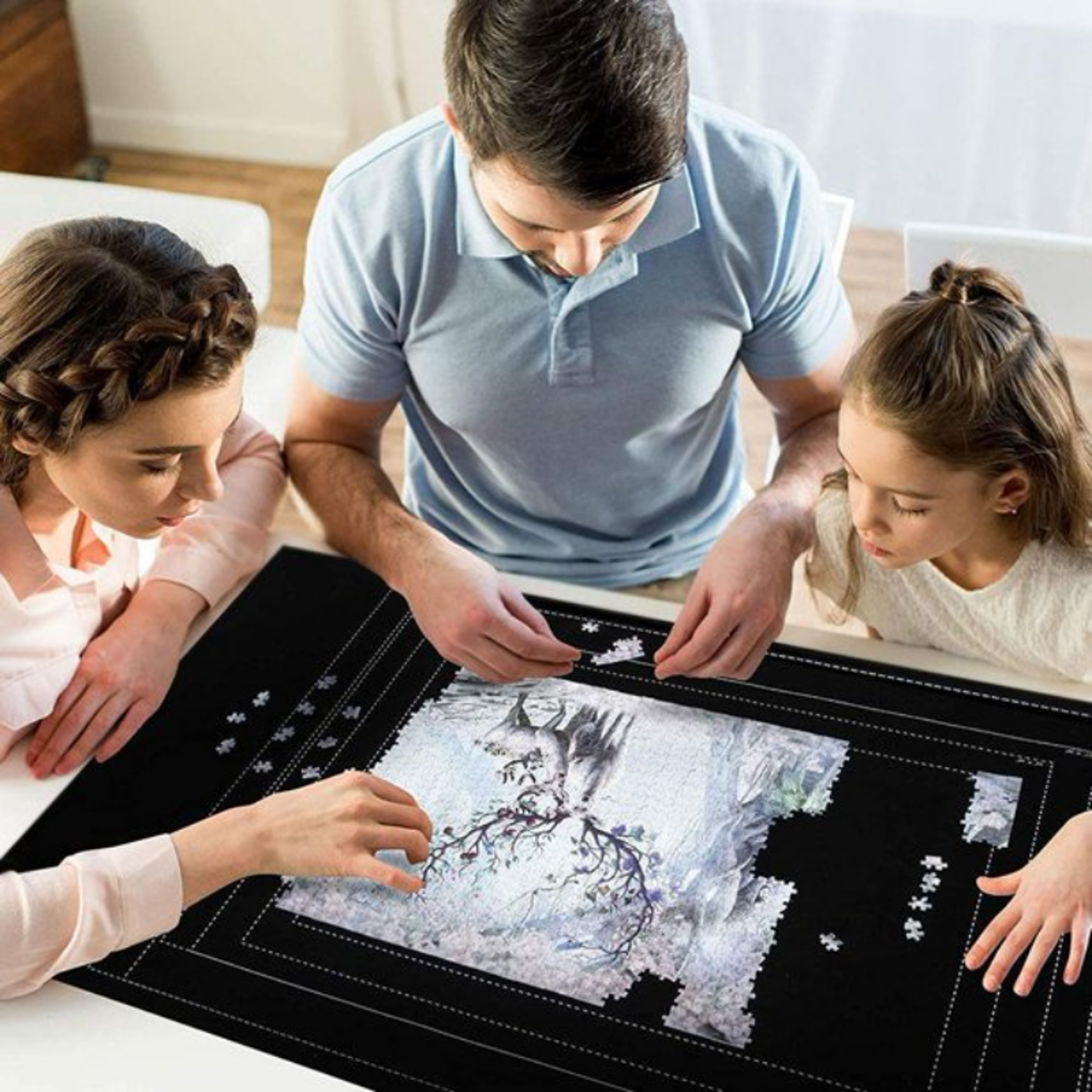 Jigsaw Puzzle Mat Roll Up For Pieces Large Puzzles Storage Board For Adults Kids Puzzle Saver Organ 4