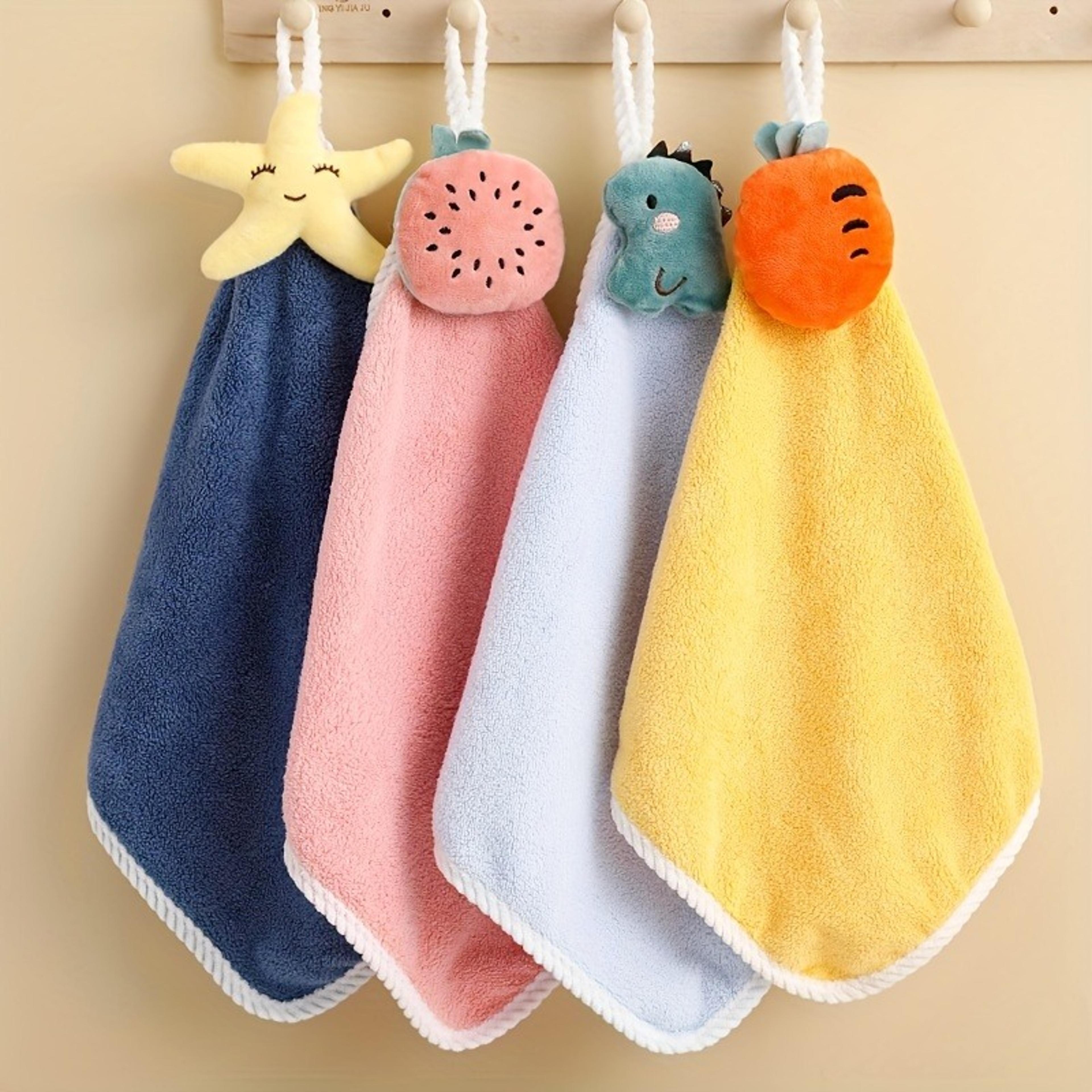 super absorbent hand towels for infant, cute microfiber fingertip towels for kids baby, suitable for bathroom