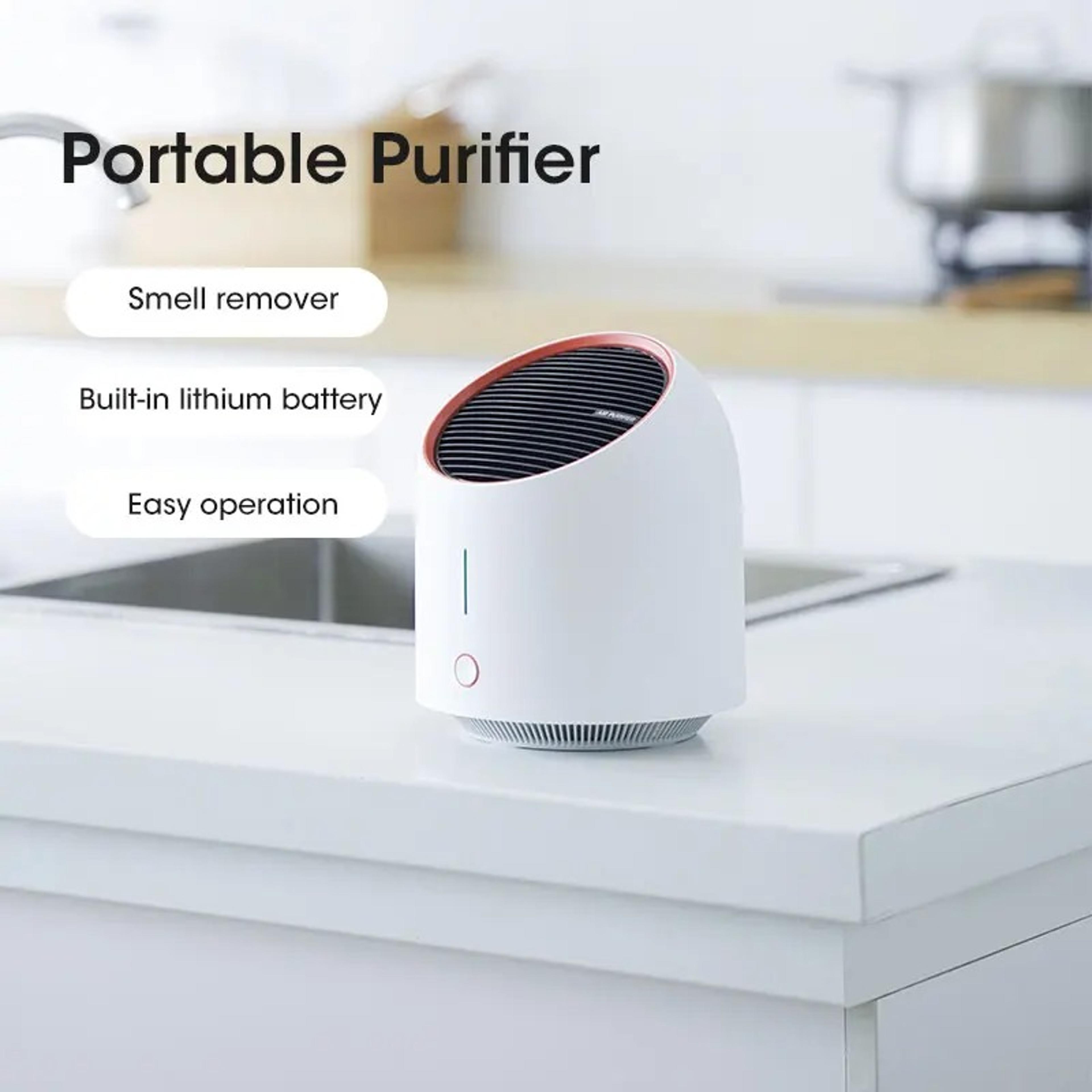 Portable Air Purifier For Bedrooms  Low Noise Carbon Filter For Smoke Dust And Odor Removal 1