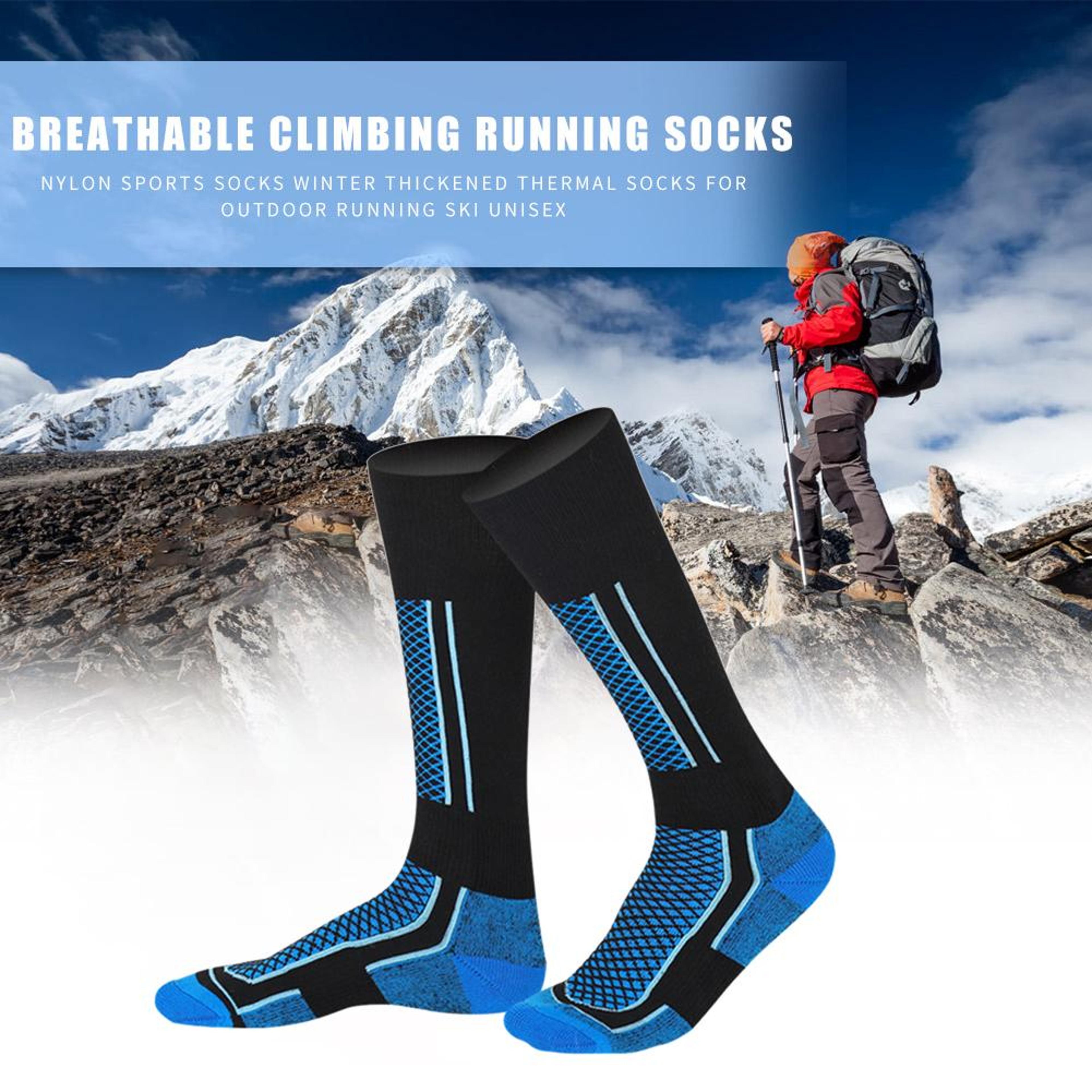 winter warm thermal ski socks for men women kids, anti-cold outdoor hiking sports