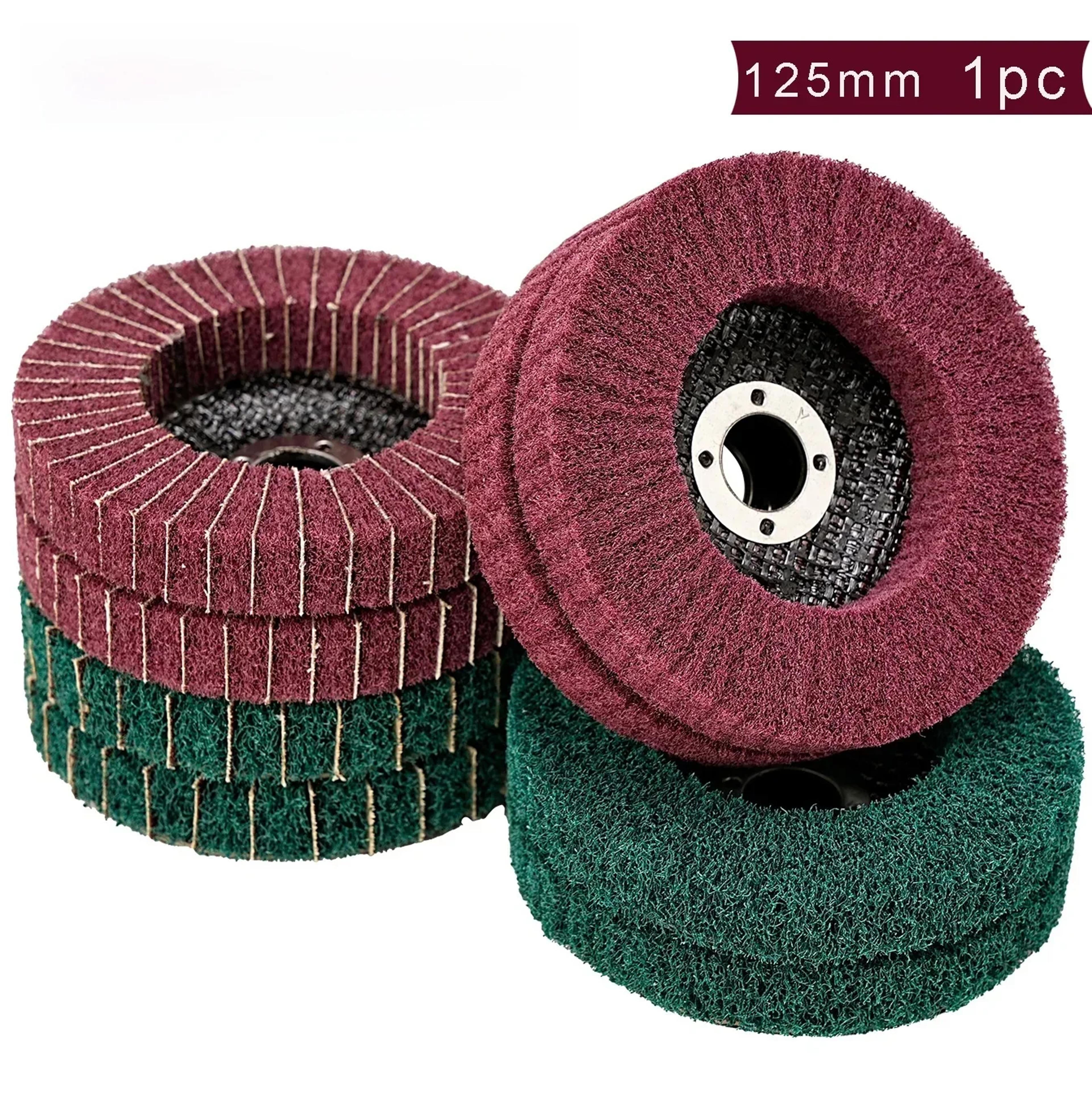 nylon fiber flap polishing wheel disc for angle grinder – ideal non-woven grinding wheel for metal & wood