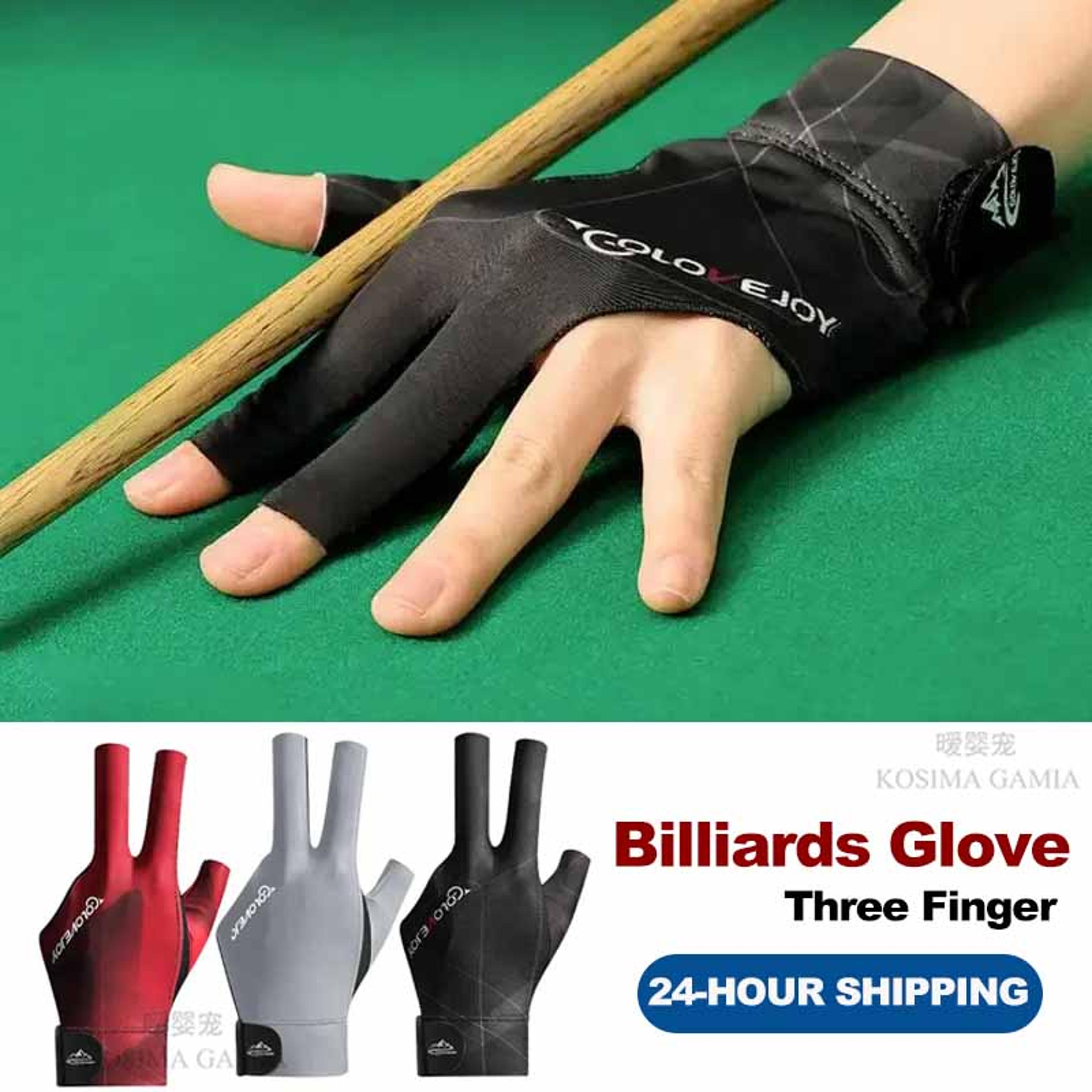 open finger billiard gloves – breathable polyester snooker pool glove for amateur training – adjustable, smooth, soft