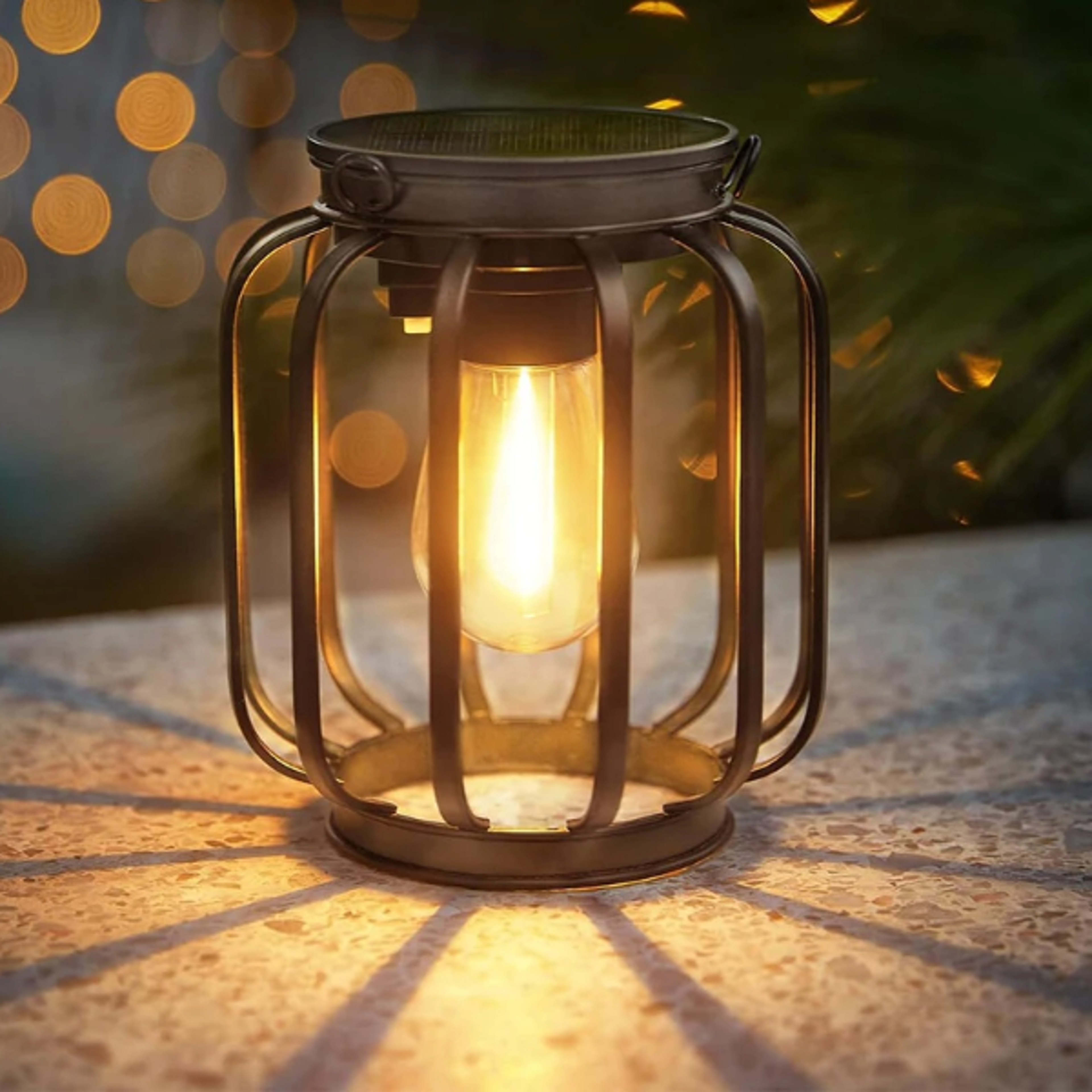 solar lantern led light – warm white lamp for outdoor use, waterproof patio yard decoration, hanging sensor garden light