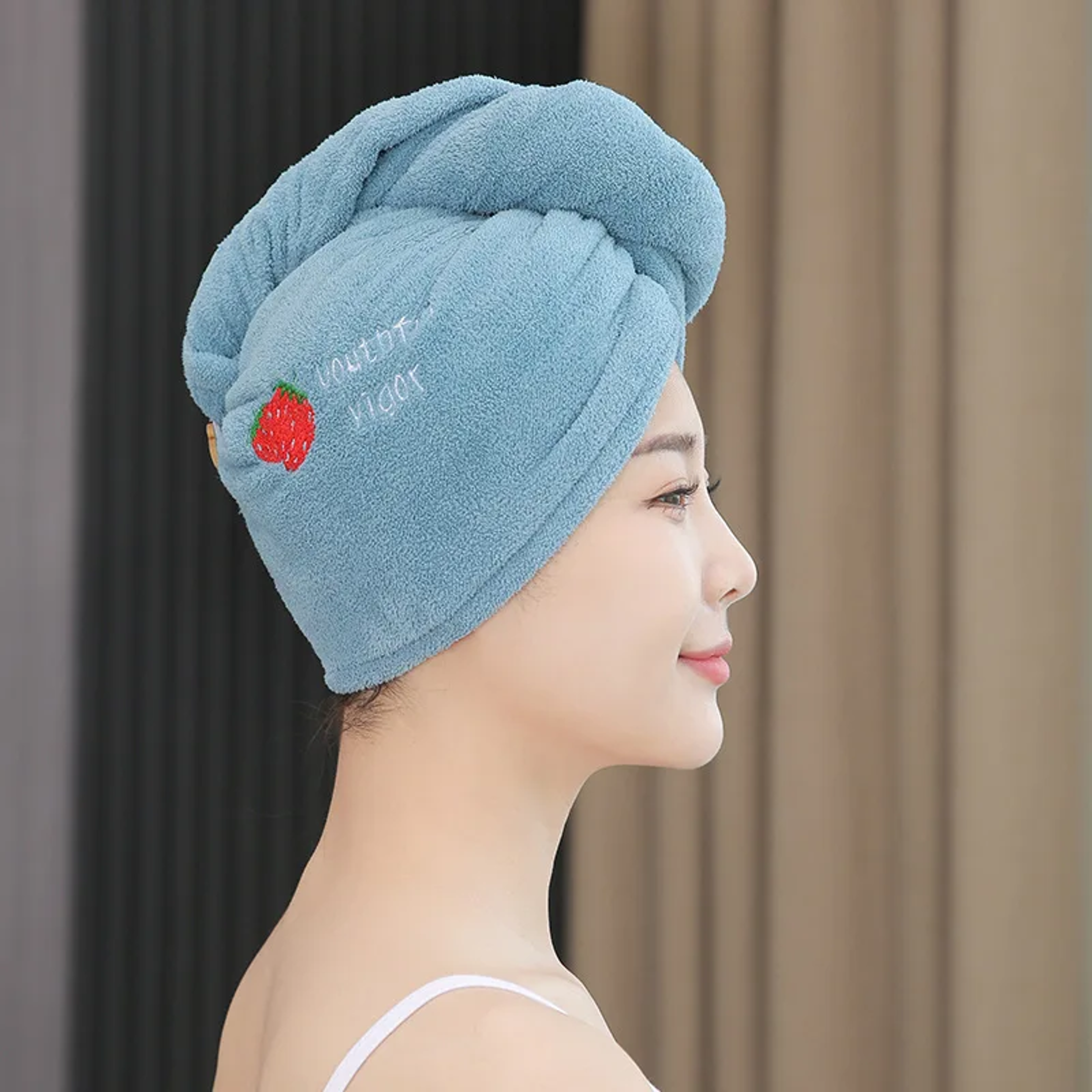 rapid dry microfiber hair towel – anti-frizz quick dry towel for girls & beach use