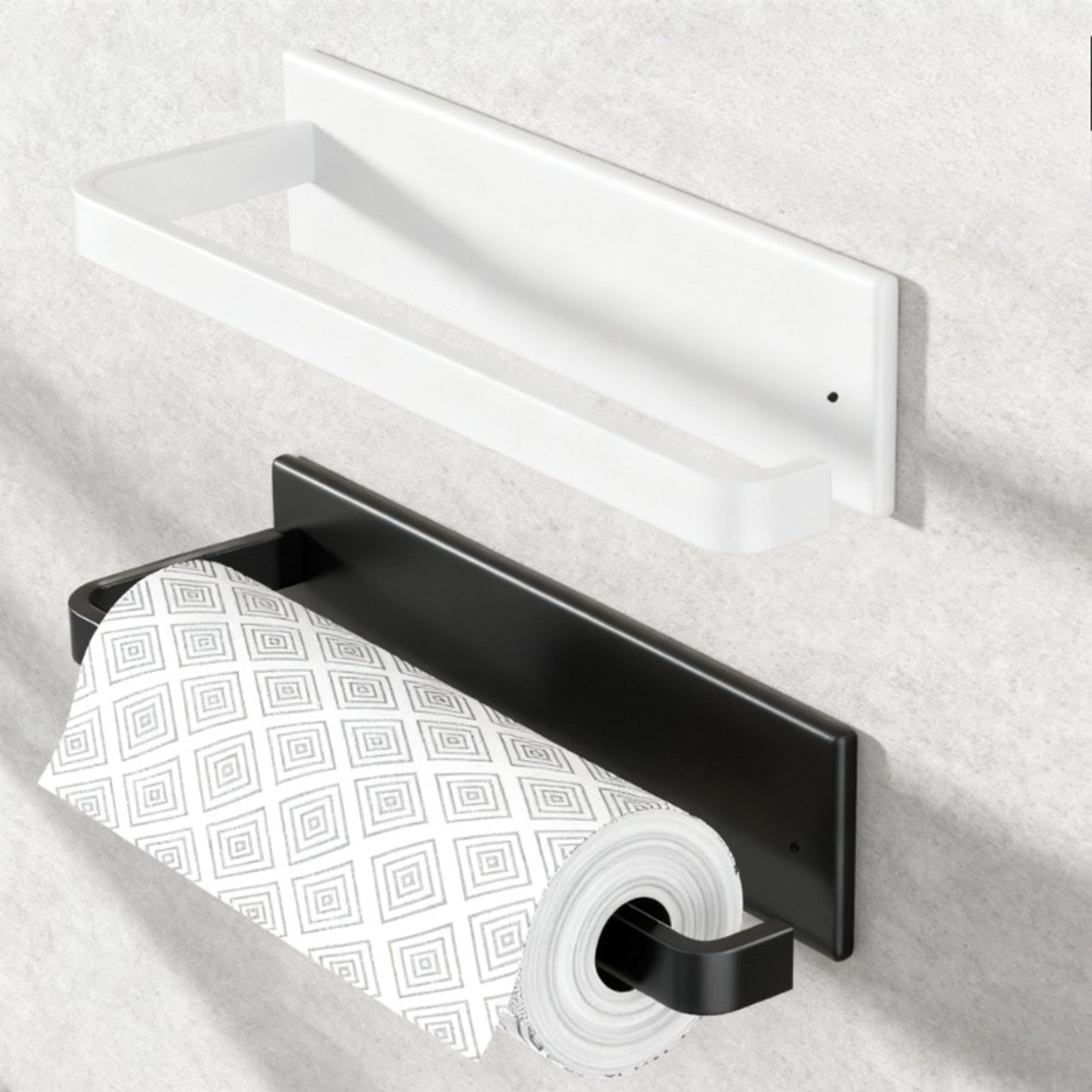 no drill paper towel holder stainless self adhesive space-saving kitchen & bathroom dispenser