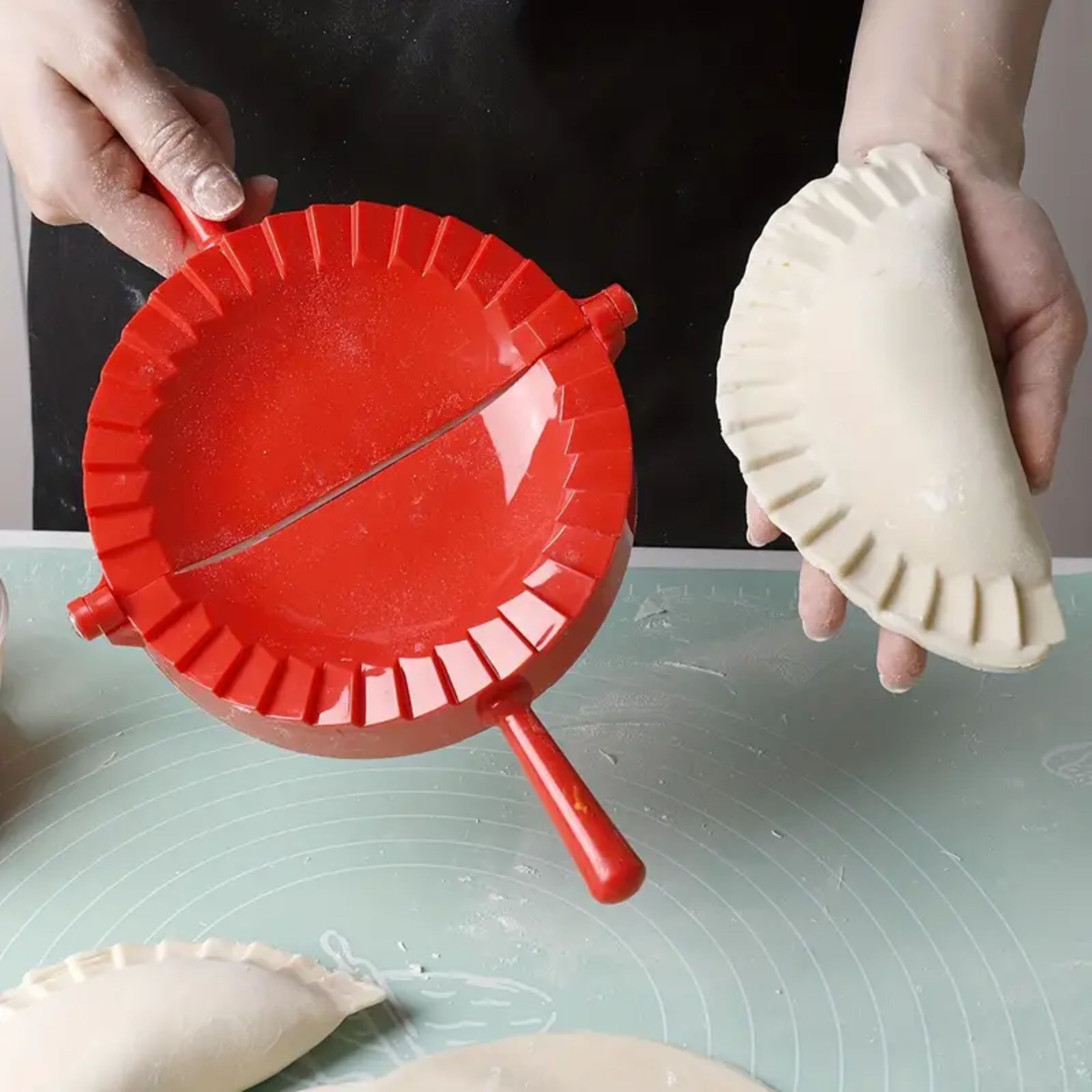 ergonomic dumpling maker mold - multi-color kitchen tool for dumplings, pastries, cookies