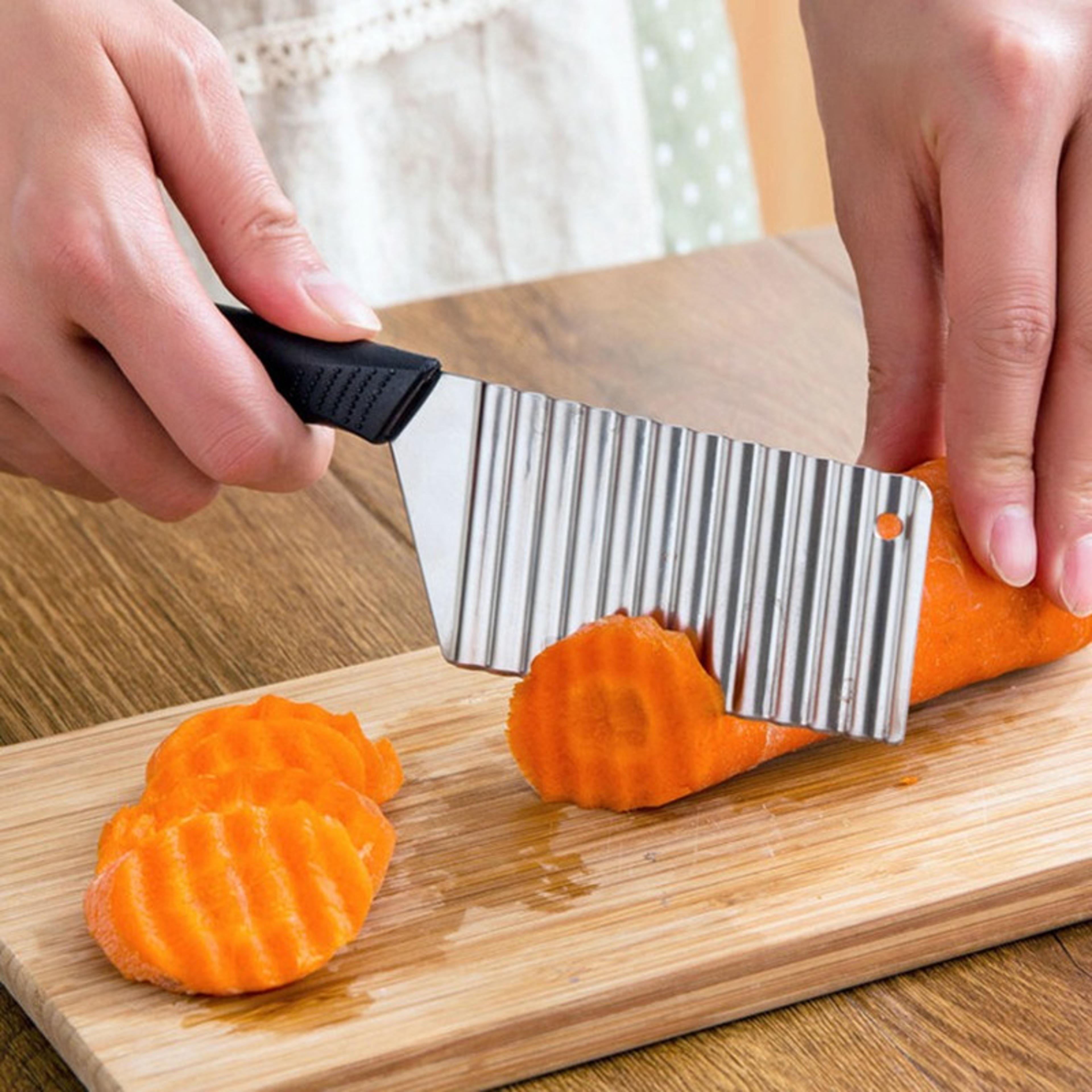 Stainless Steel Wavy Potato Slicer  Crinkle Cut French Fry Maker 1