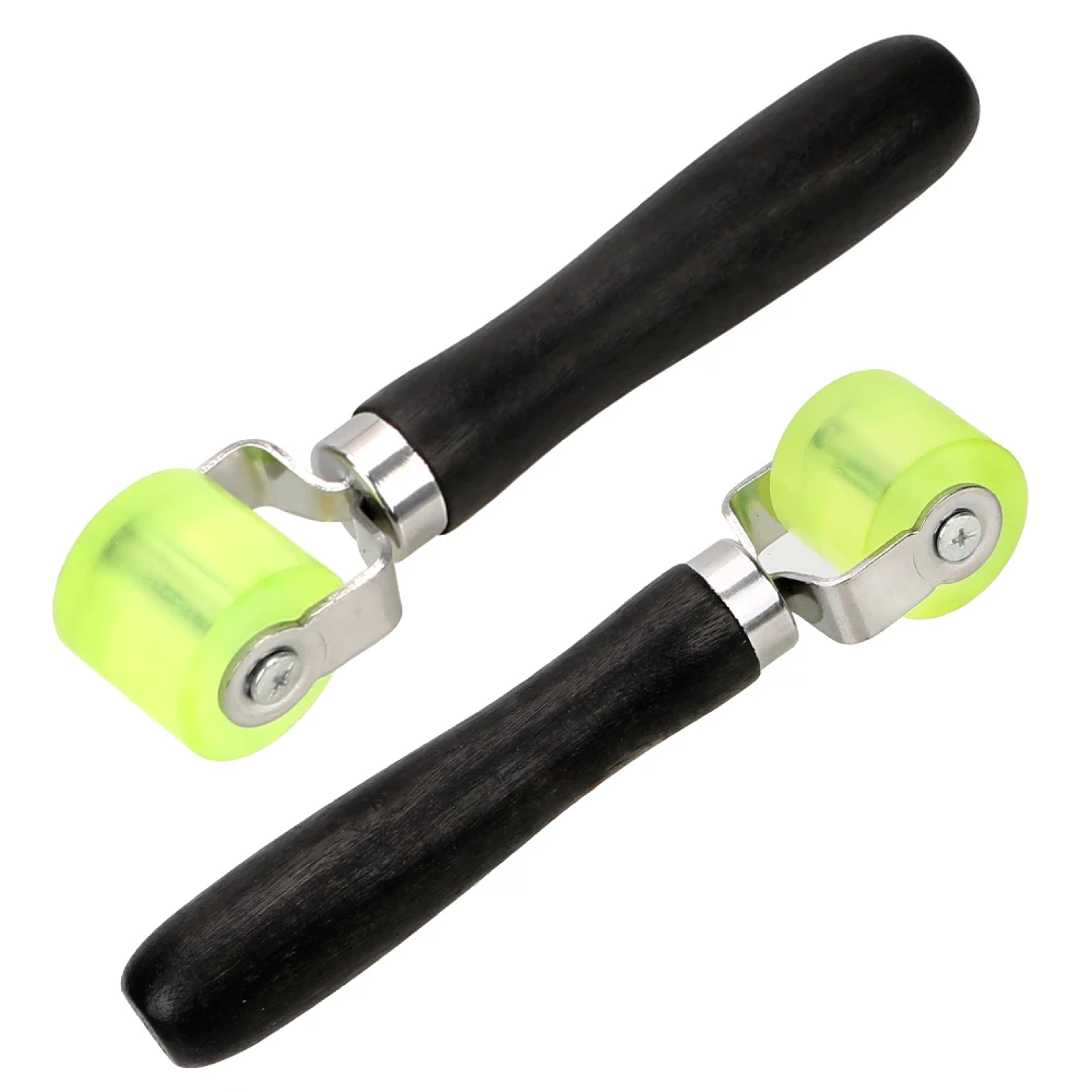 roller compaction tool for car soundproofing, leather material pressing & adhesive bonding