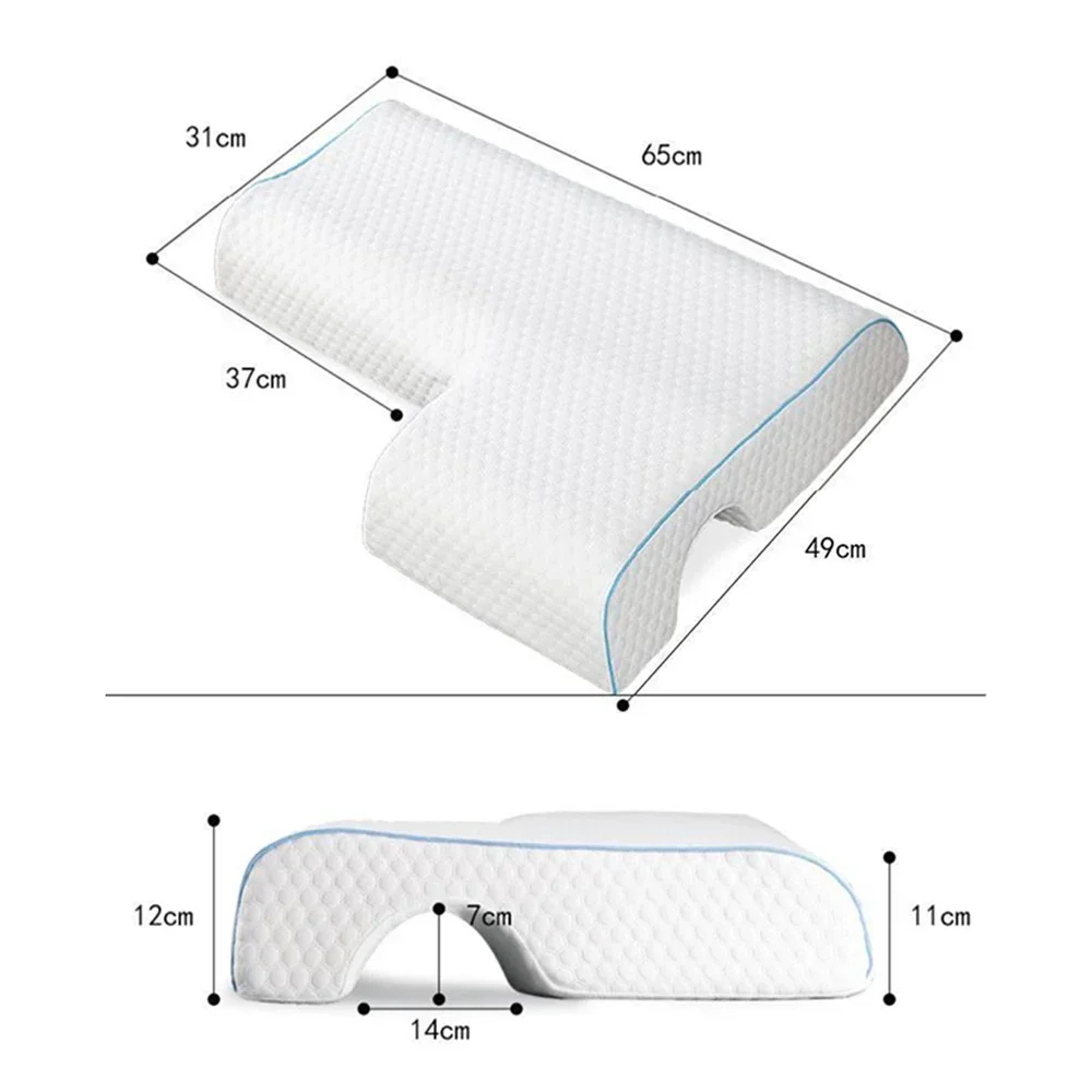 Memory Foam Pillow For Couples Hugging Pillow AntiHand Pressure Sleep Perfect Gift 4