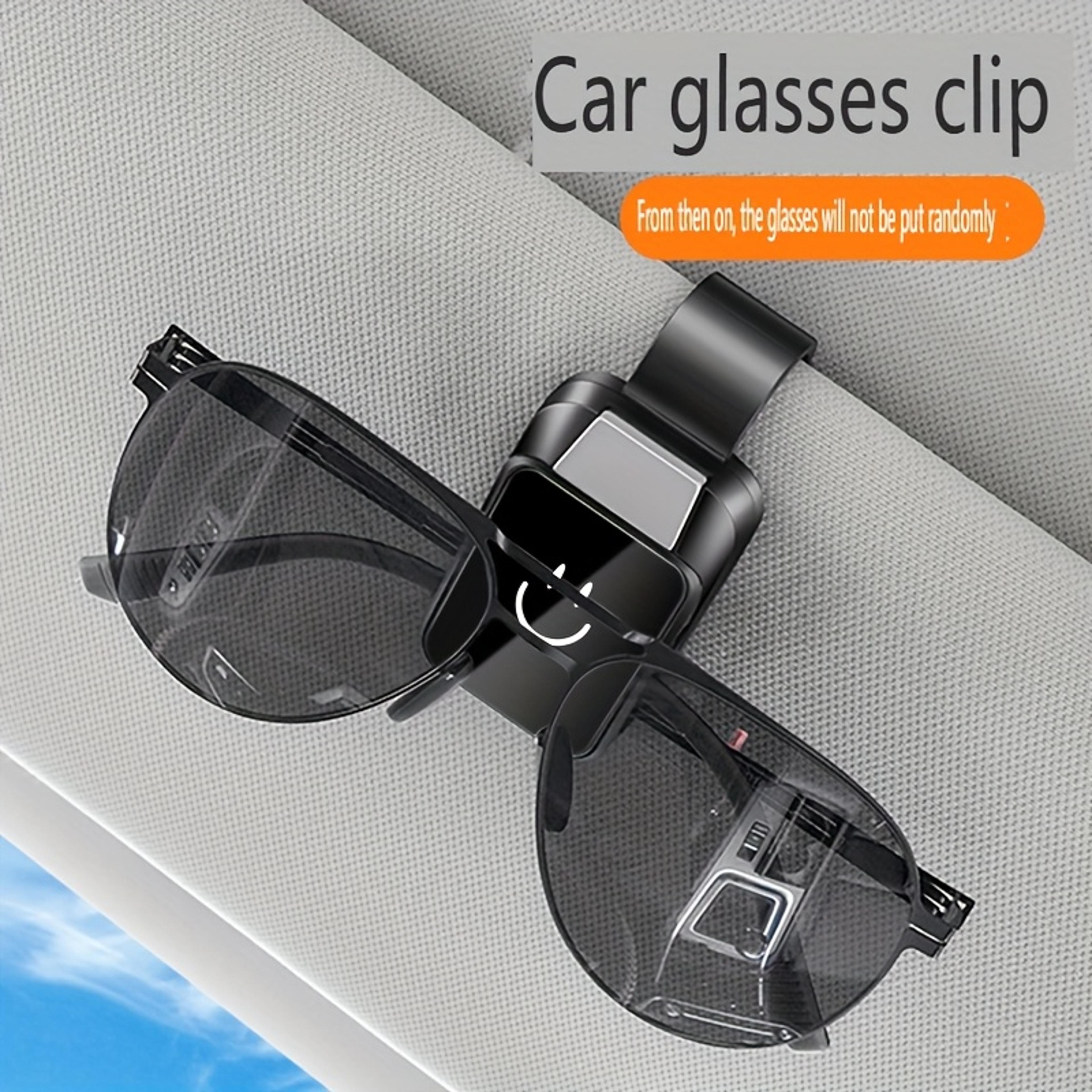 fashion car glasses holder clip – durable abs resin for all vehicle models, convenient sun visor storage
