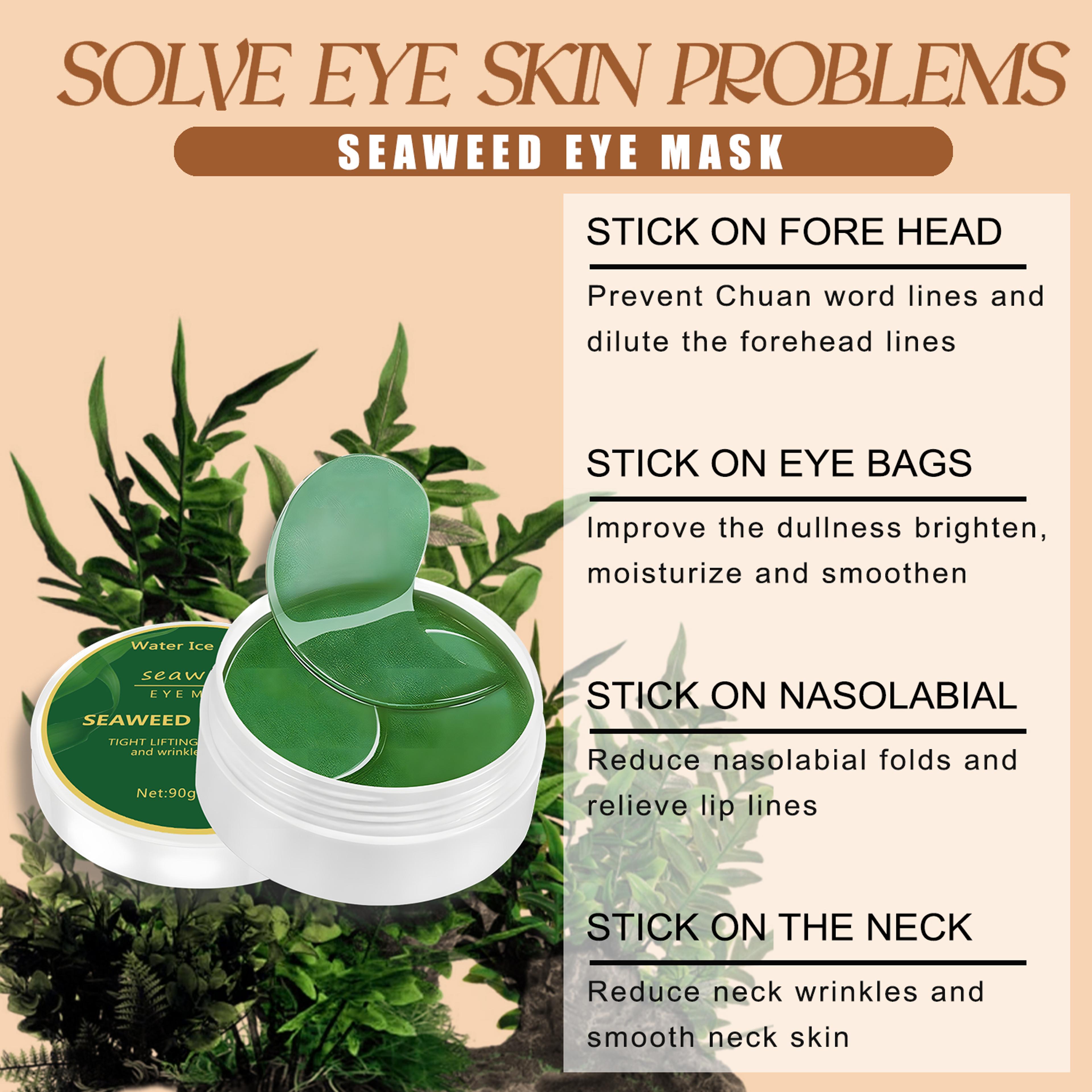 Seaweed Hyaluronic Acid Eye Mask CollagenInfused Eye Patches For Dark Circle Removal  Hydration 3