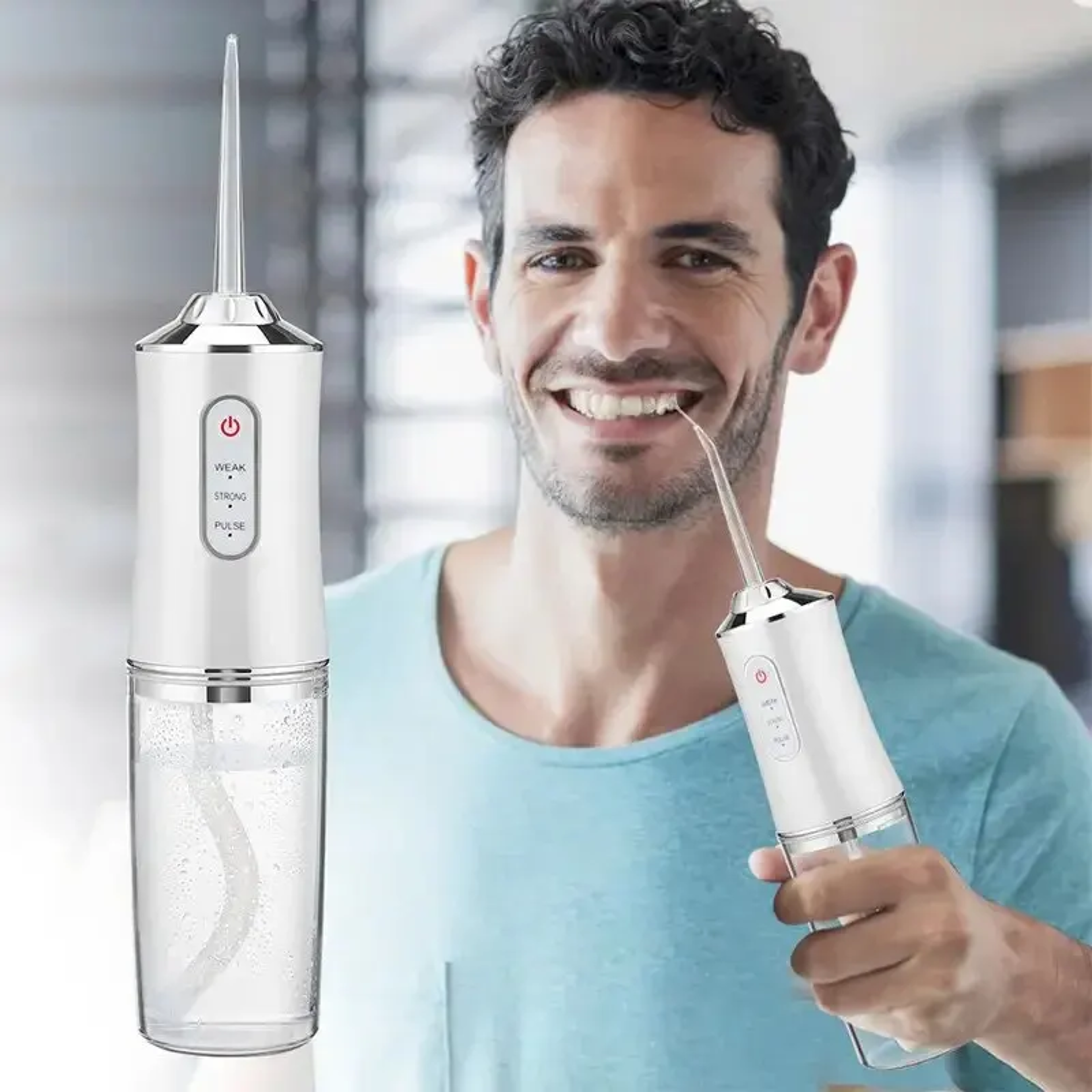 portable smart electric oral irrigator  rechargeable water flosser with  jets &  modes for dental care