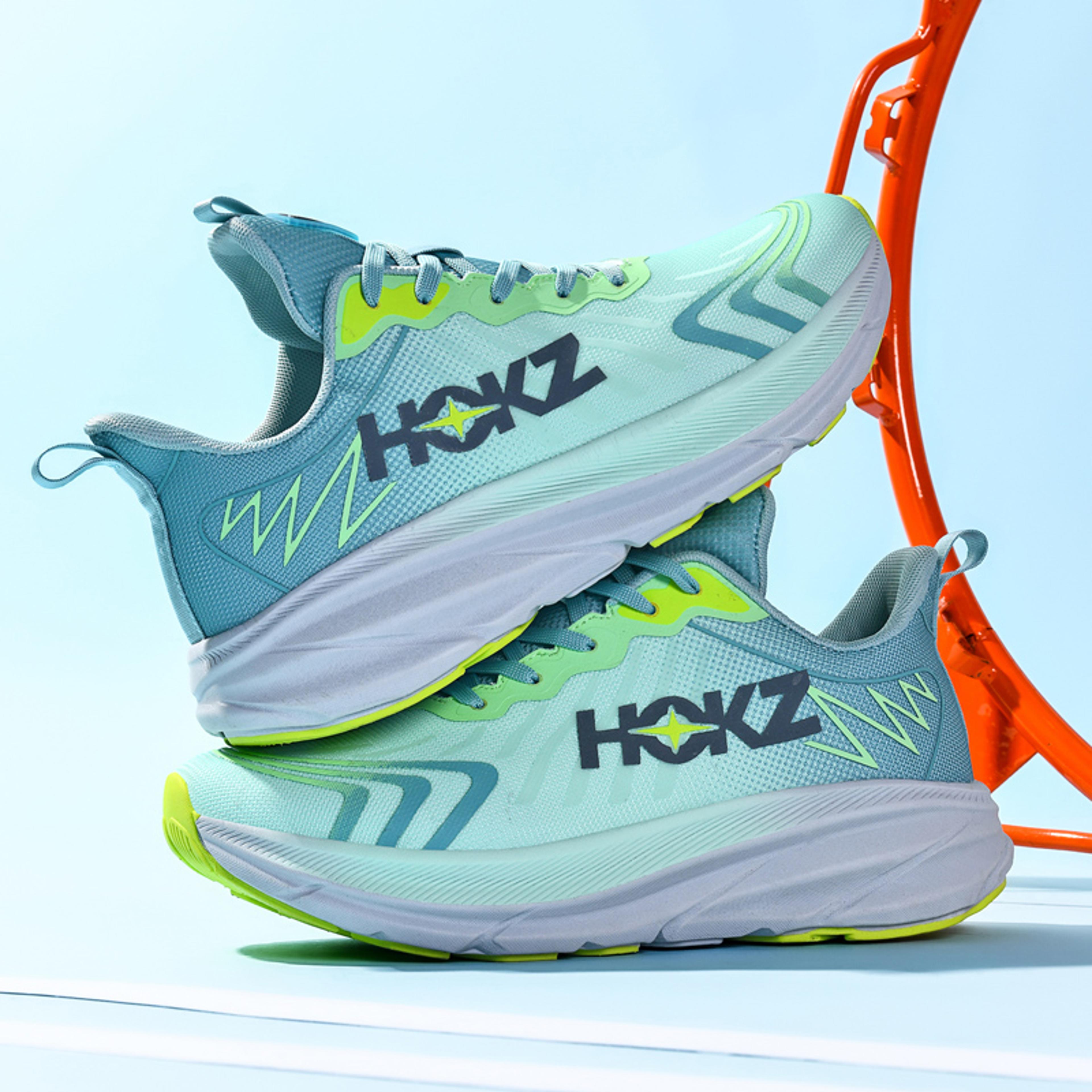 breathable running shoes with thick sole & cushioning, non-slip sports sneakers for outdoor fitness