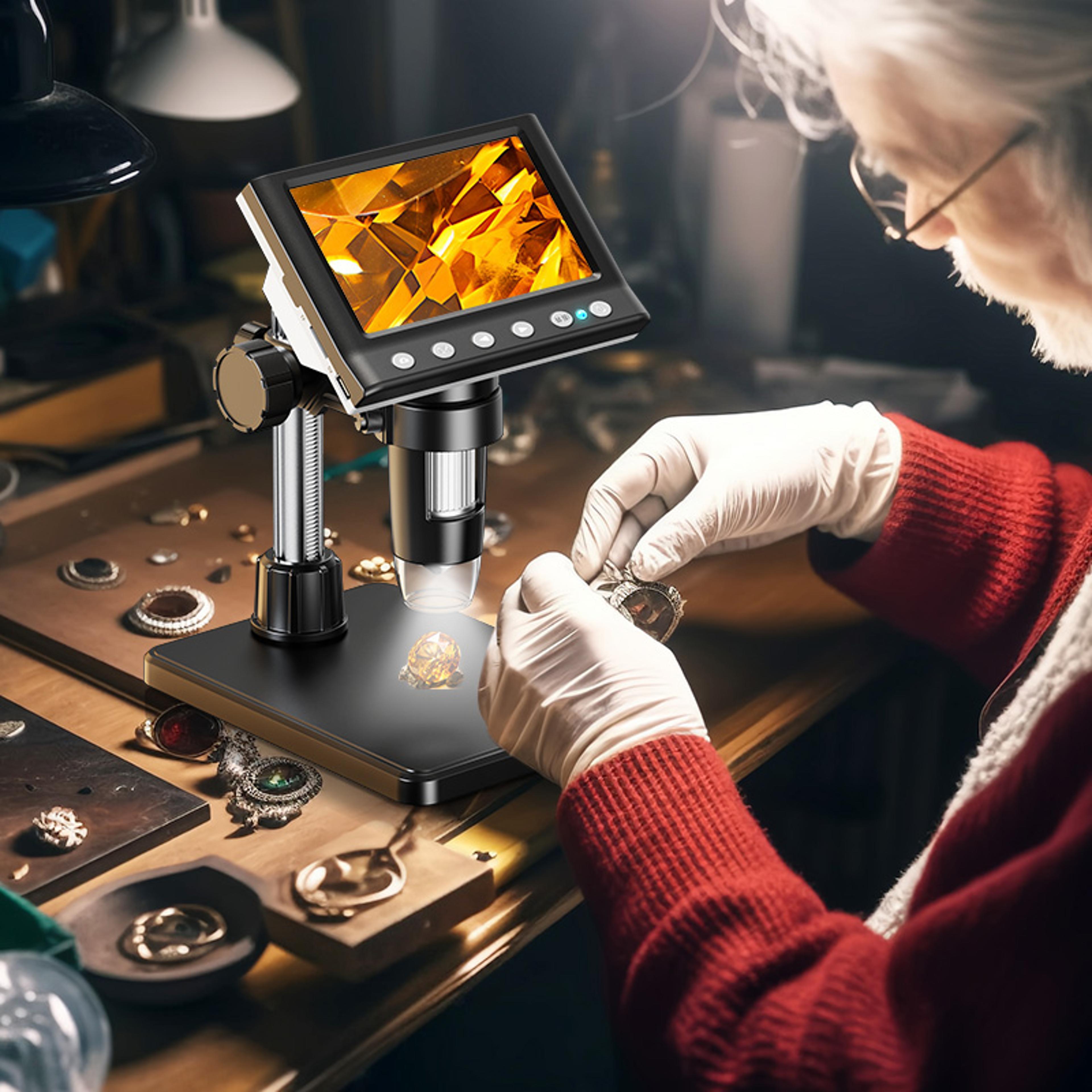RIEVBCAU DM  Digital Microscope  Magnification Video  LEDs Ideal For Soldering  Coin Inspection 5