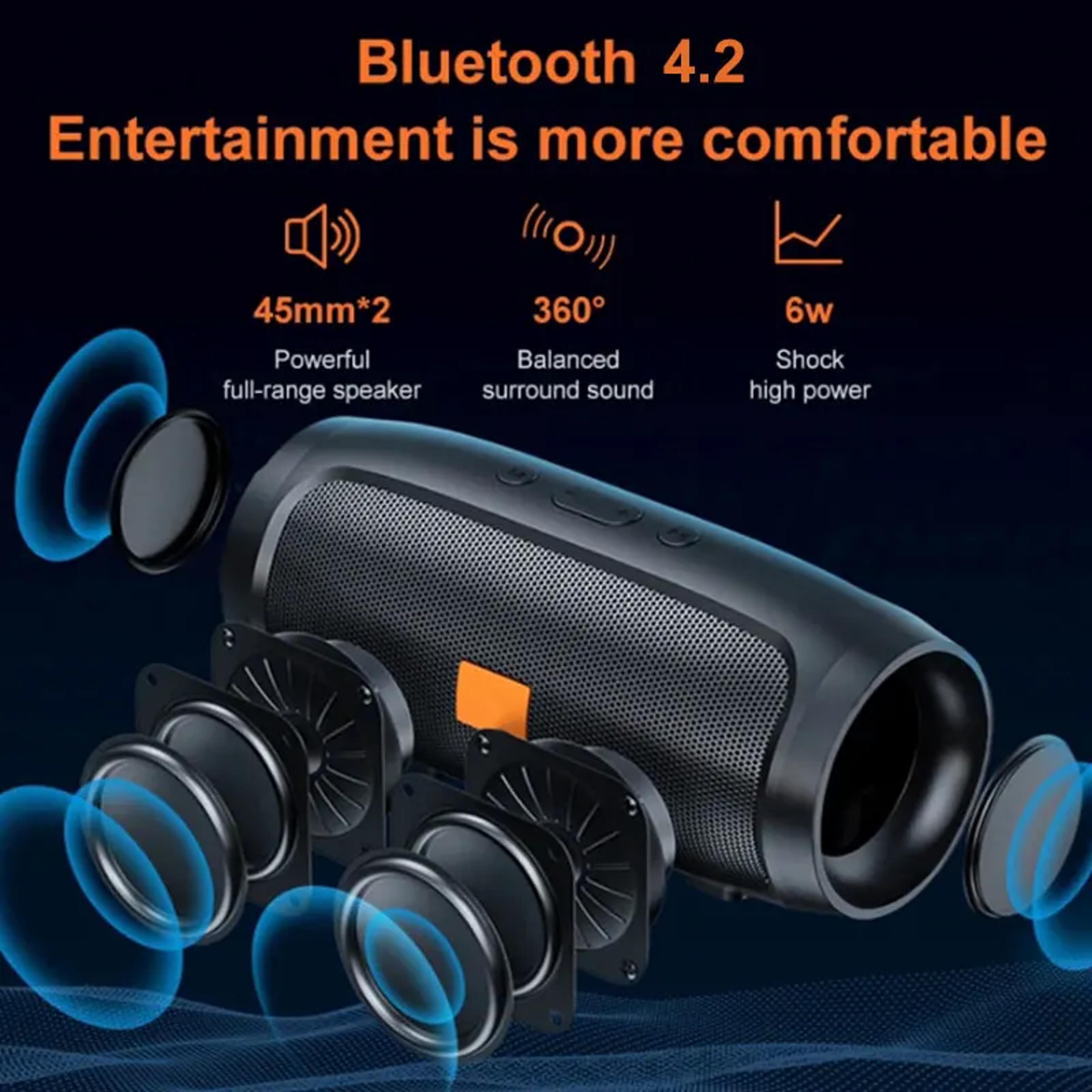 Portable Bluetooth Speaker With Subwoofer And TF USB Playback  Outdoor Wireless Stereo Sound 2