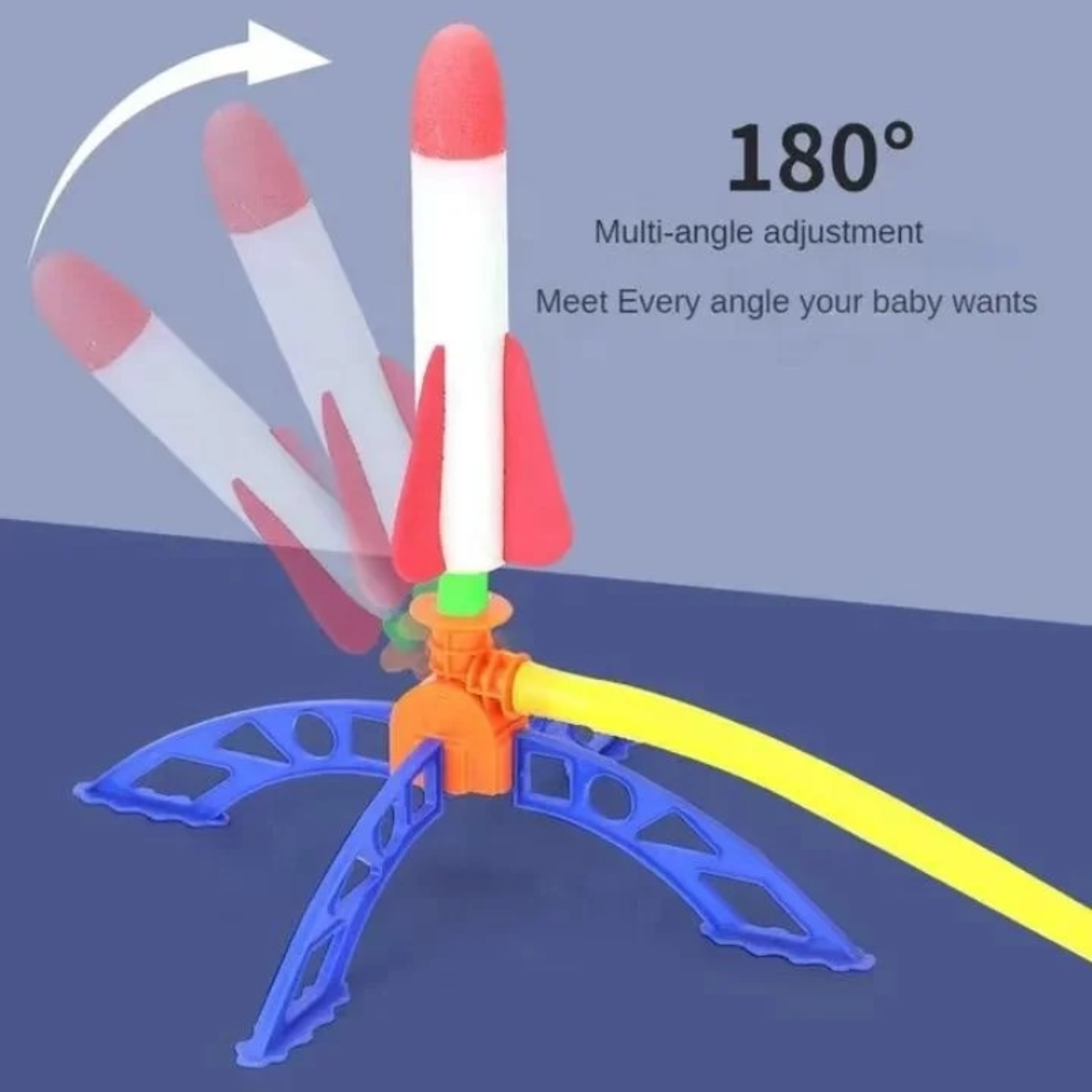Air Powered Stomp Rocket Launcher Toy For Kids Outdoor Foot Pump Rocket Game 4