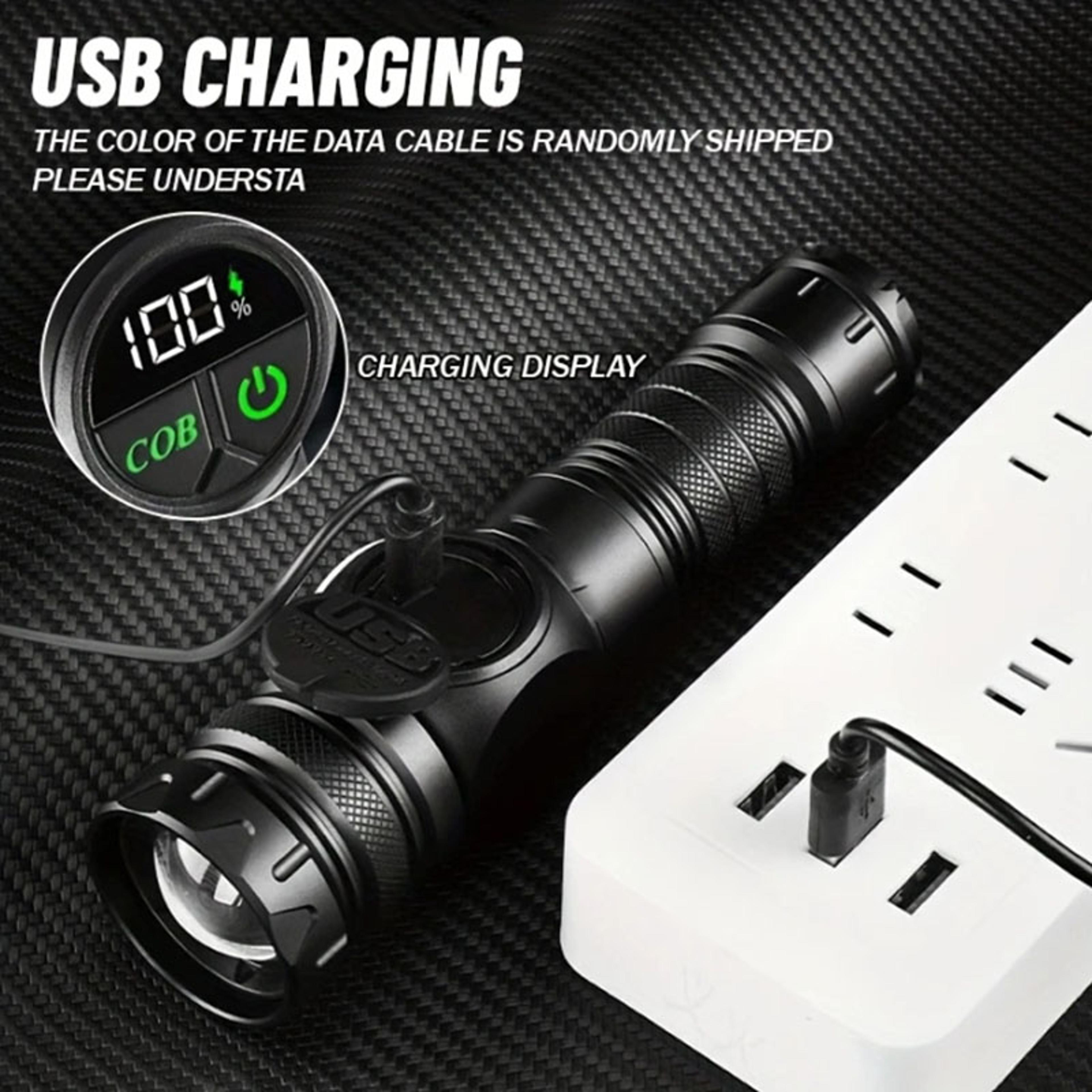 USB Rechargeable LED Flashlight With Lighting Modes  Magnet Perfect For Hiking 4