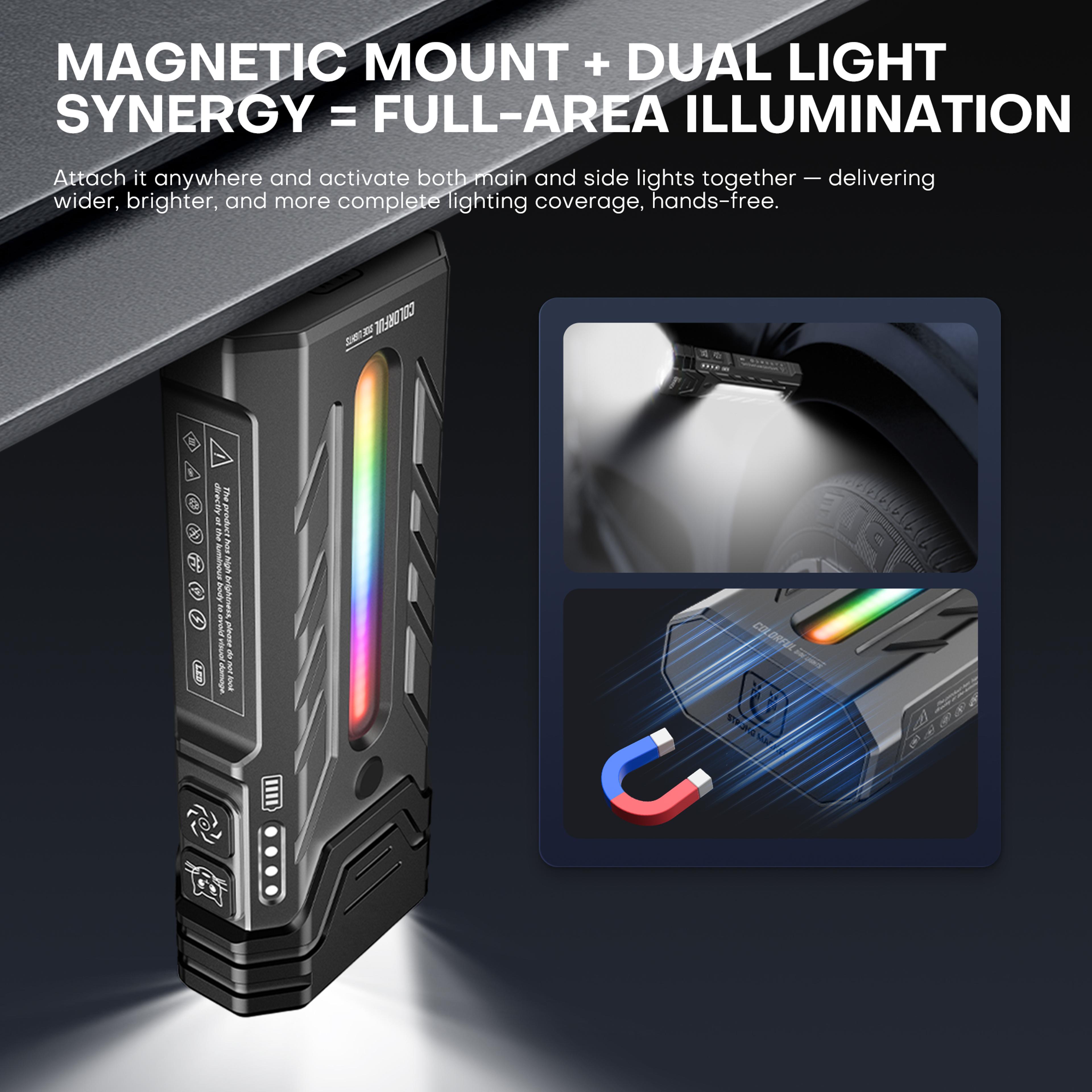 Multi Functional Portable LED Flashlight With Magnetic Torch Perfect For Hiking And Camping Adventu 4