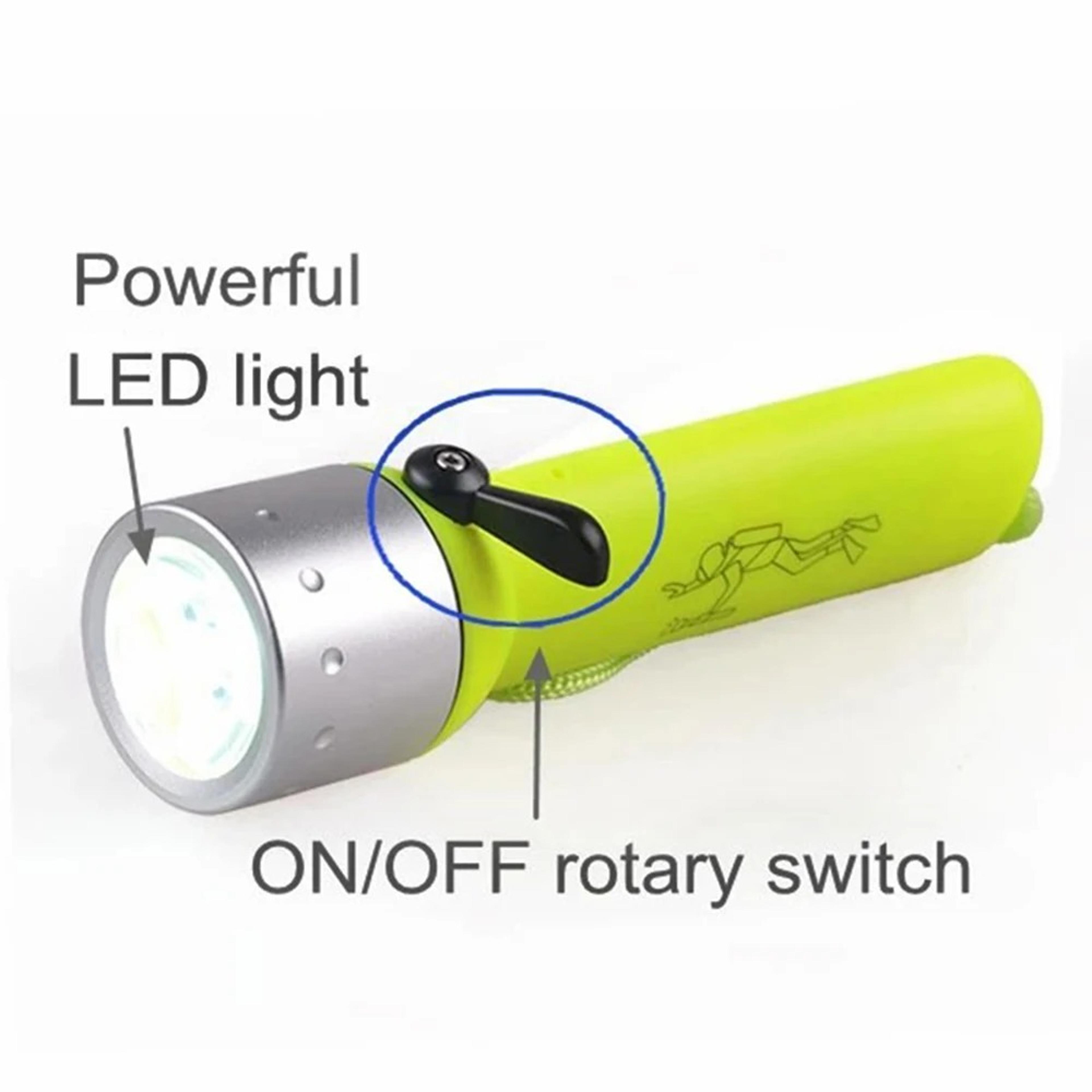 Outdoor Waterproof Diving Flashlight  Mini Portable High Lumen LED Light With Long Battery Life For 4