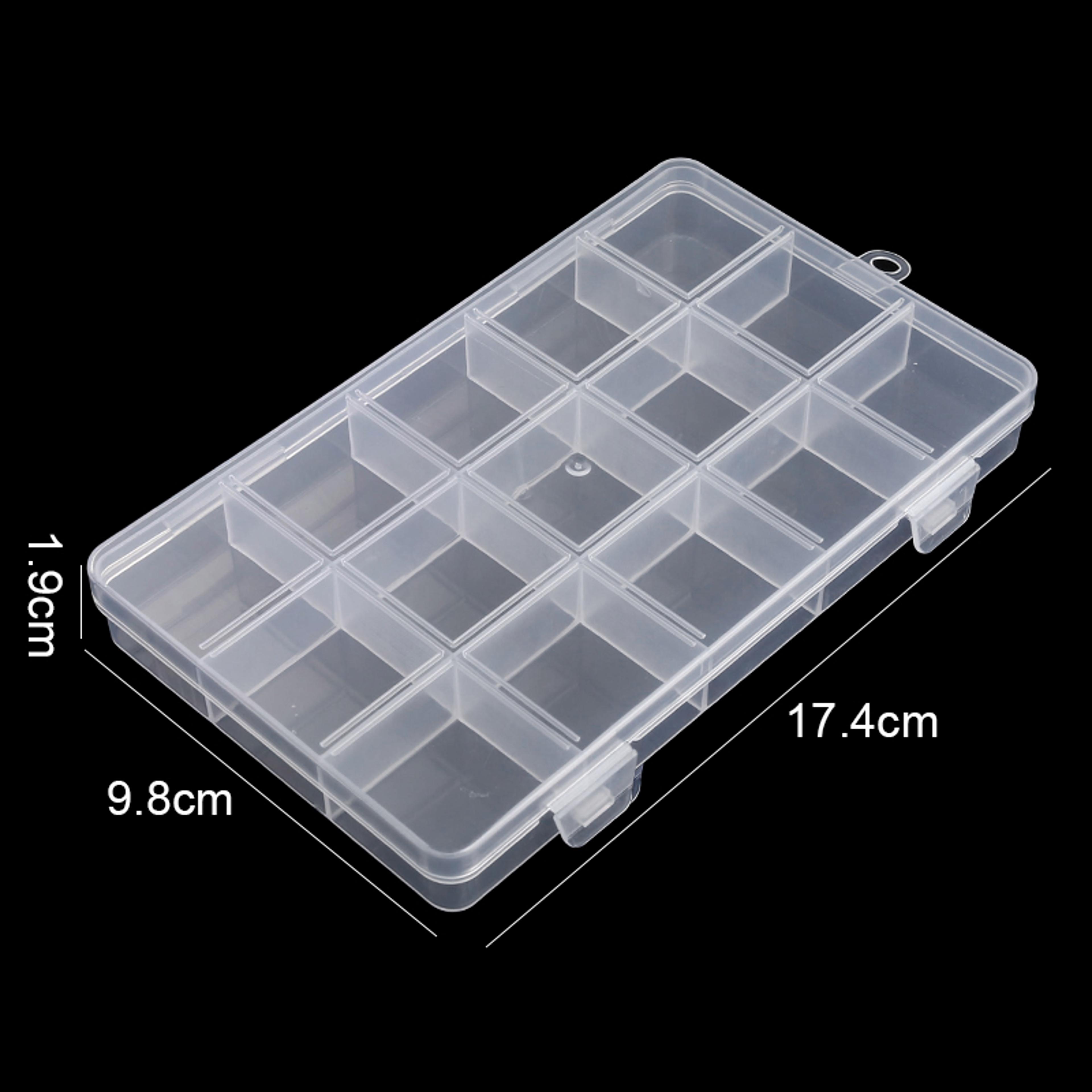Transparent Jewelry Organizer Box  Clear Plastic Storage Case For Earring And Bead Display 8
