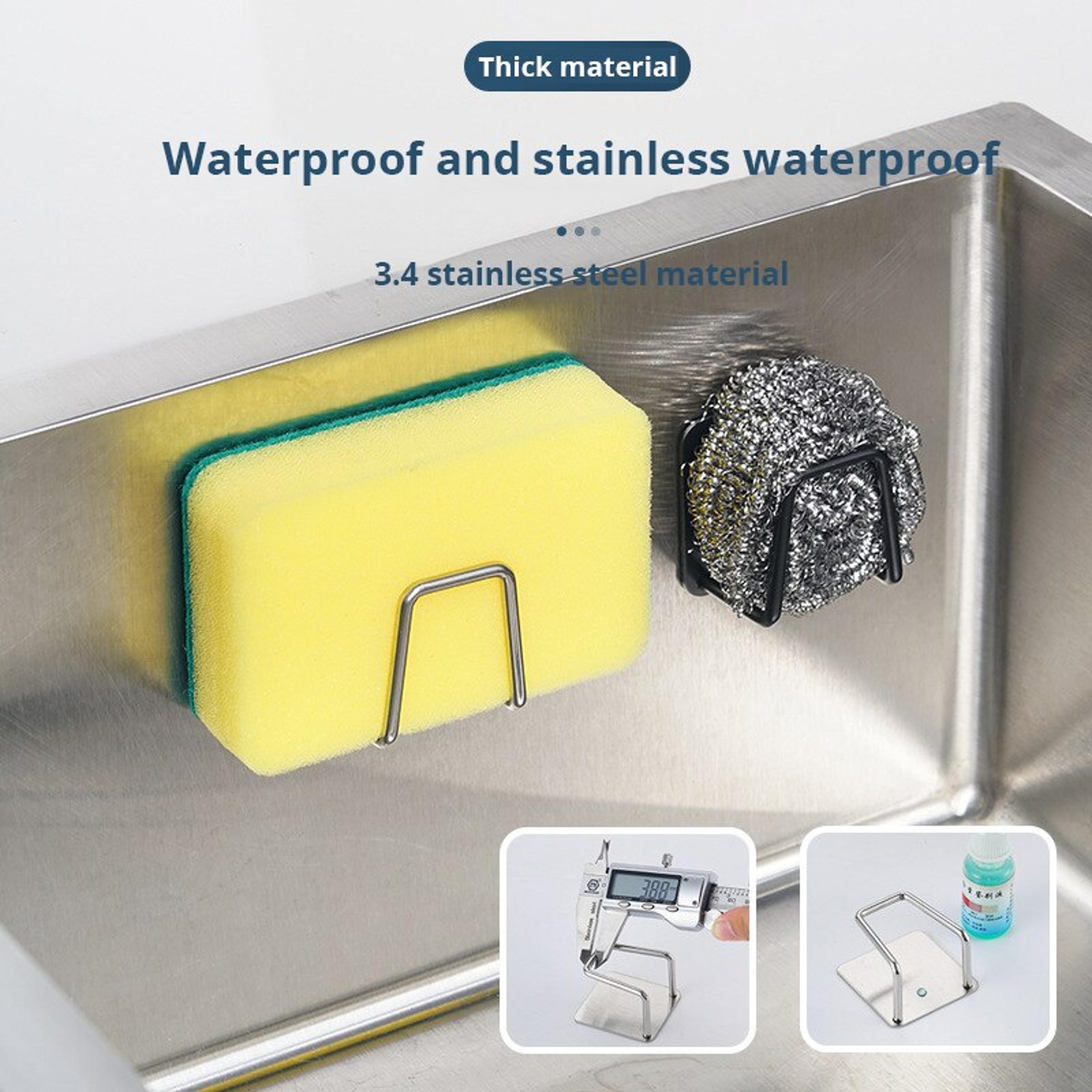 Stainless Steel Sink Sponge Holder Convenient Rack For Sponge  Steel Wire Ball Draining Paste For K 2
