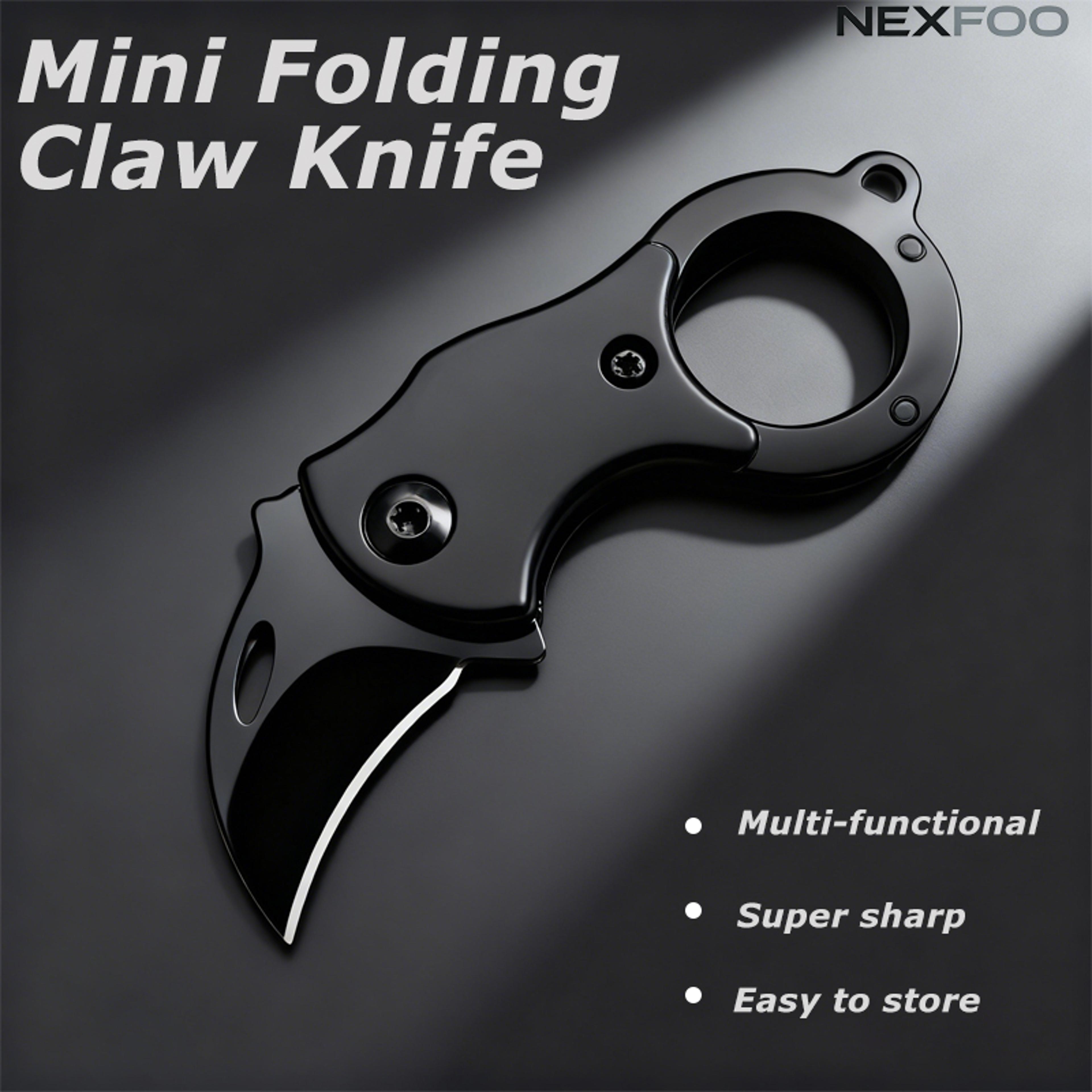 fox design mini folding knife keychain tool compact edc knife for camping travel and everyday cutting