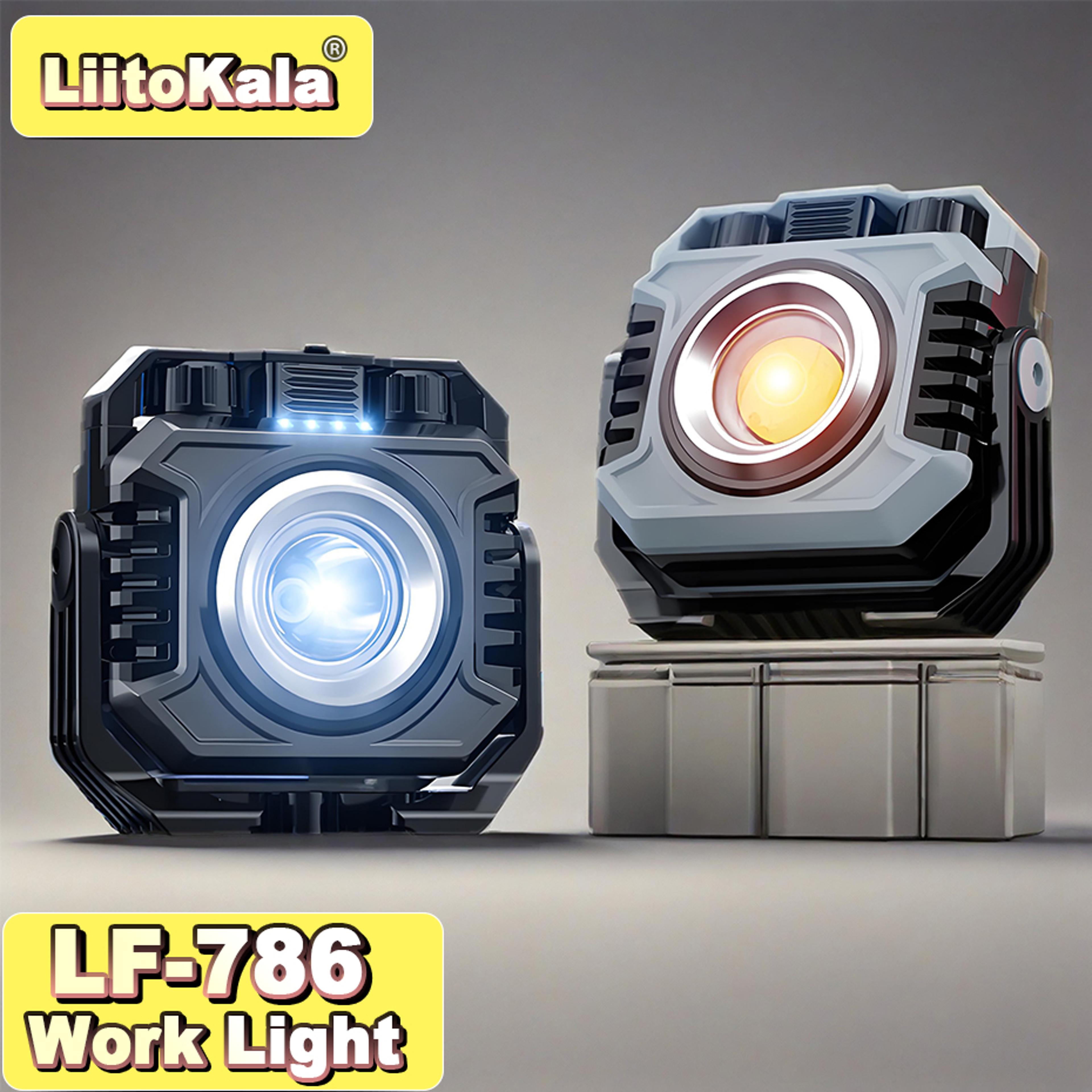 rechargeable magnetic work light with battery temperature sensitive, rotation