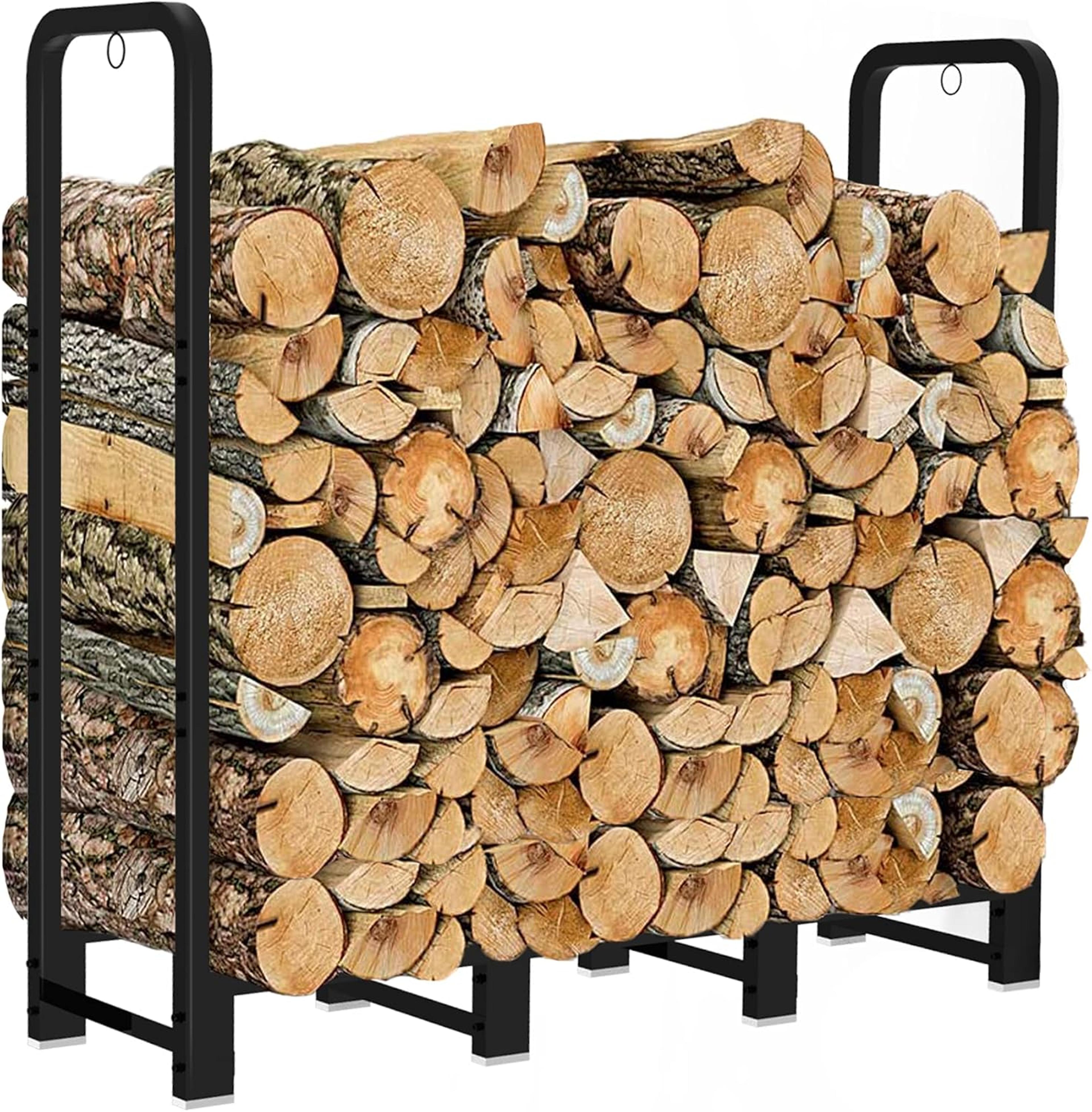 heavy duty wood storage rack outdoor & indoor firewood holder stand