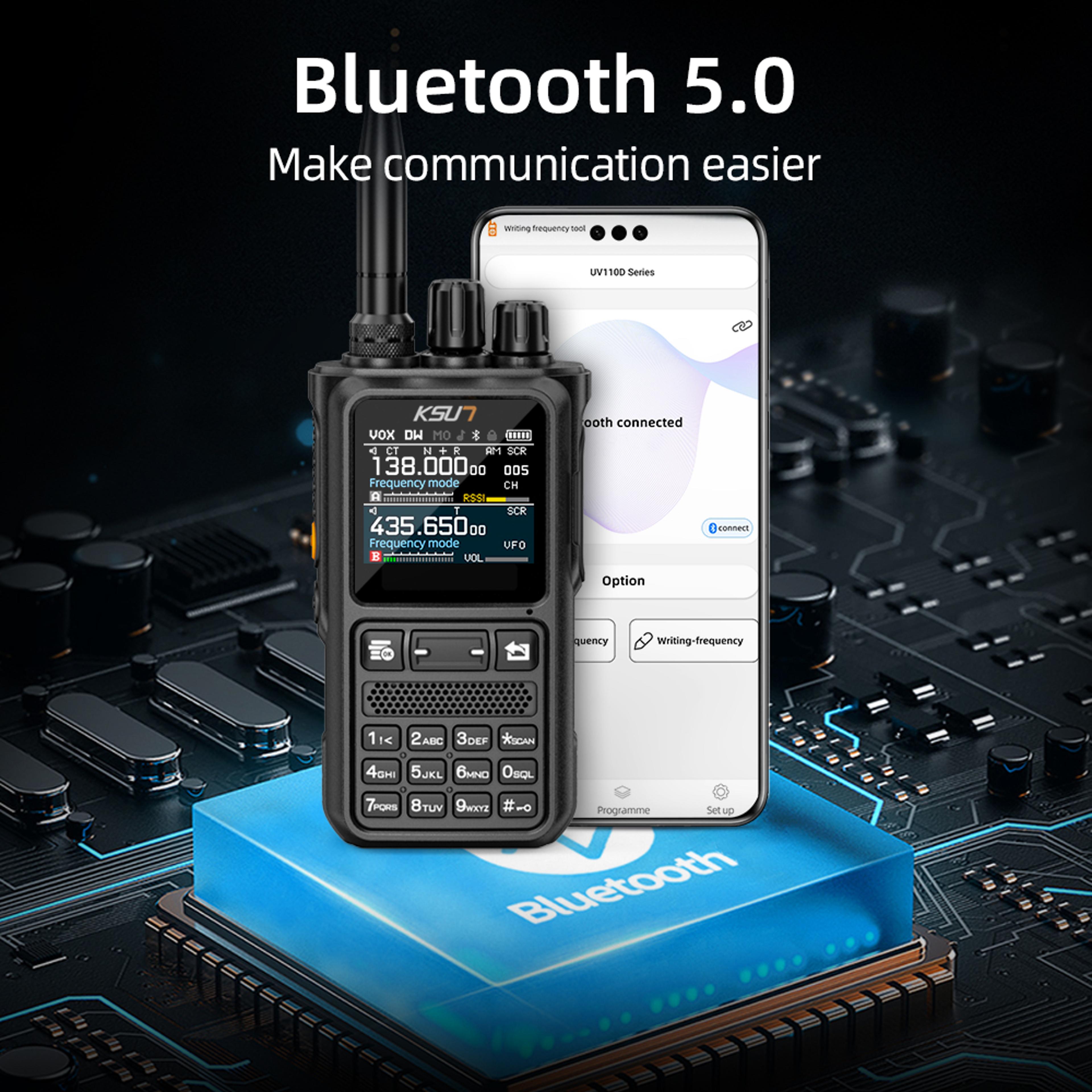 ksun dual band long range walkie talkie professional two way radio