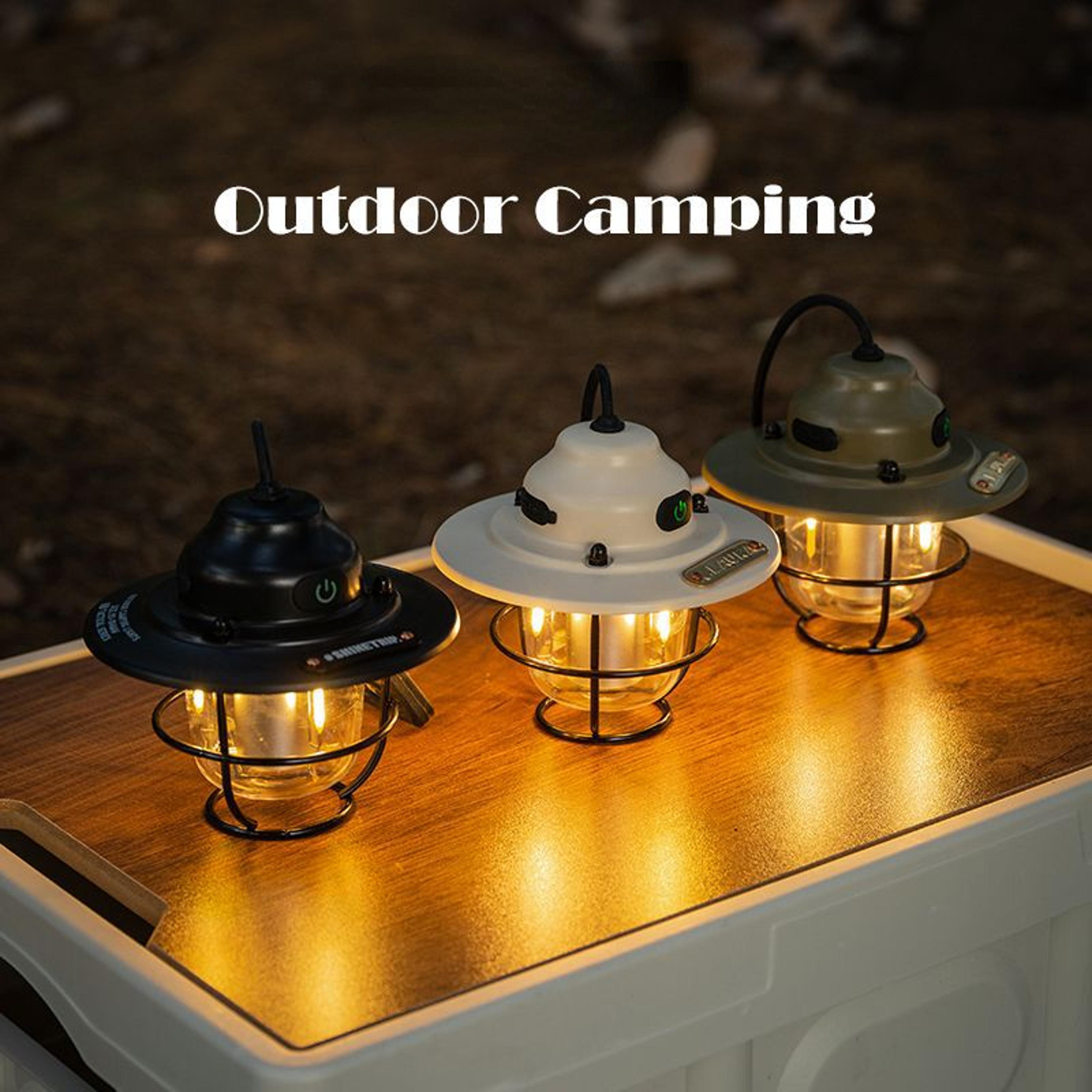mini led camping lantern type c rechargeable portable tent light