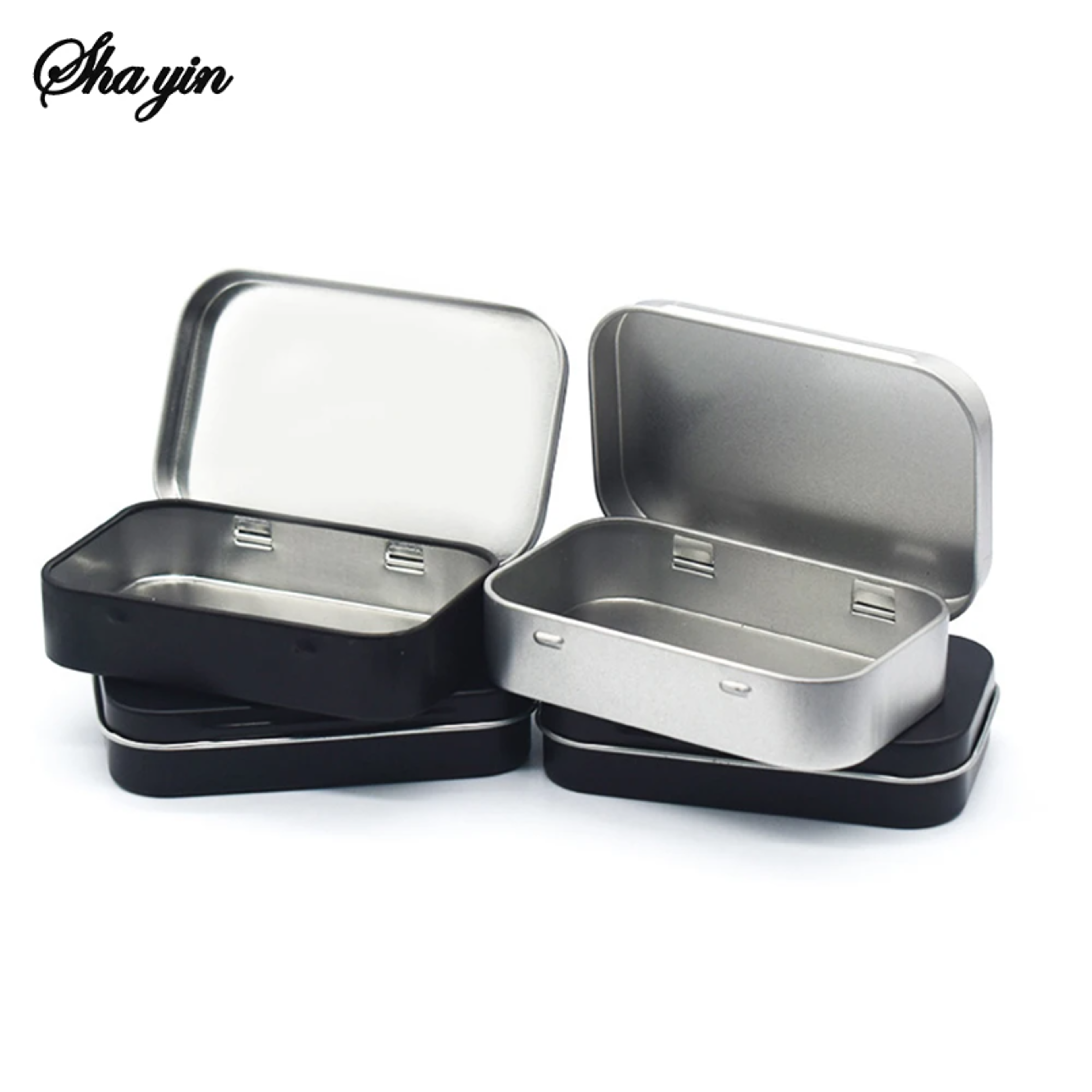 portable metal mini tin box candy, pill & small storage organizer