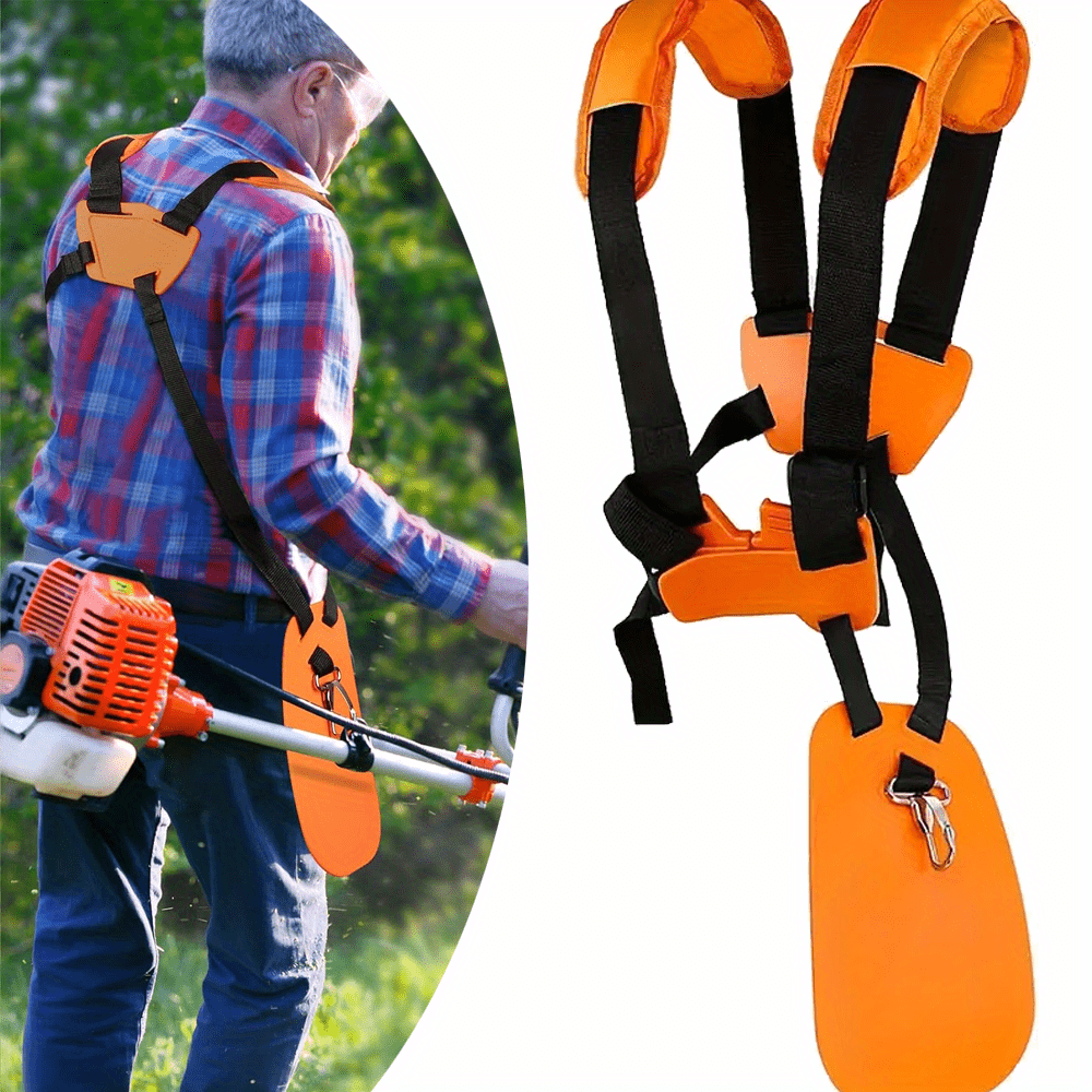 ergolift adjustable weed trimmer shoulder strap lawn mower harness for comfortable garden work