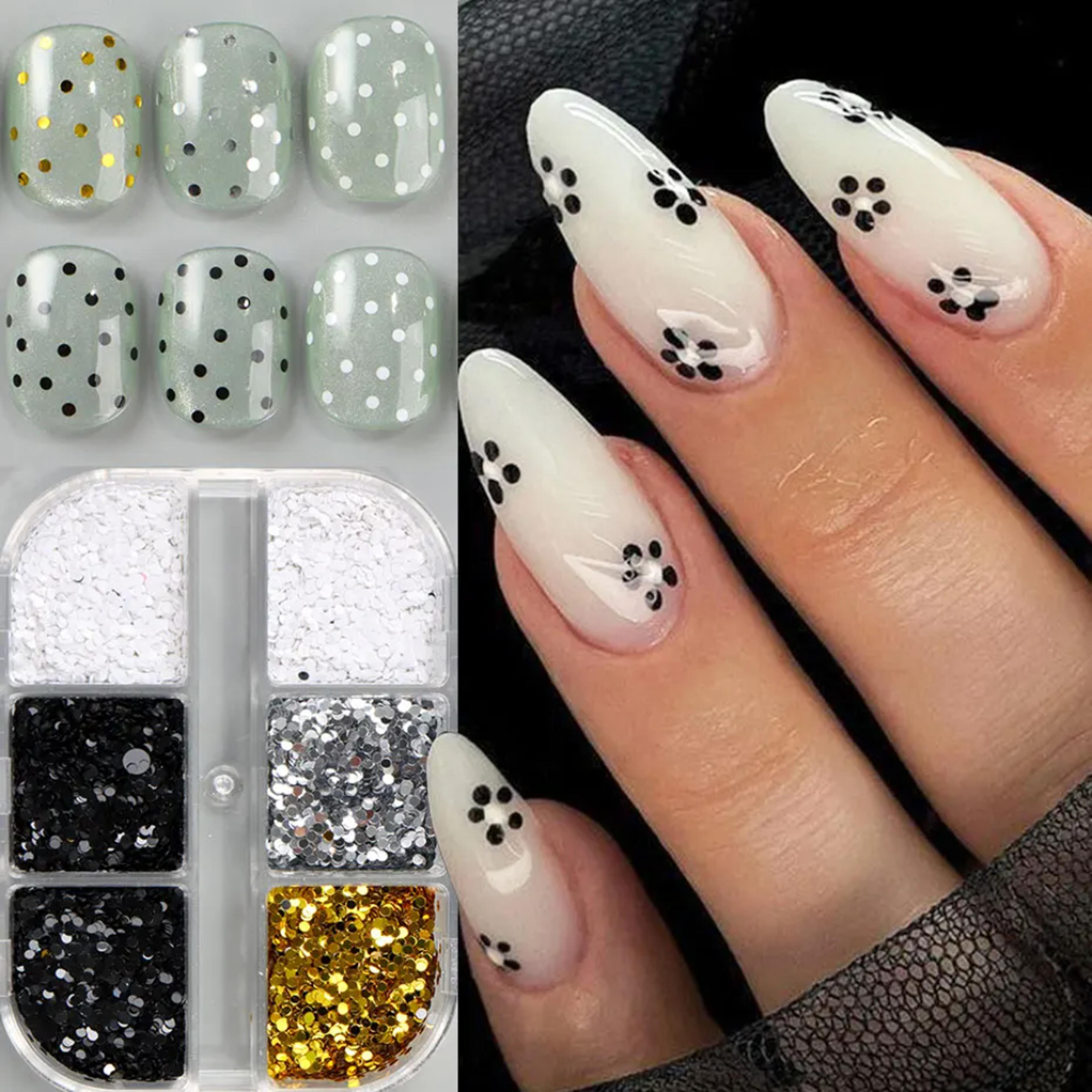 premium nail art charms set mini sequins & nail accessories