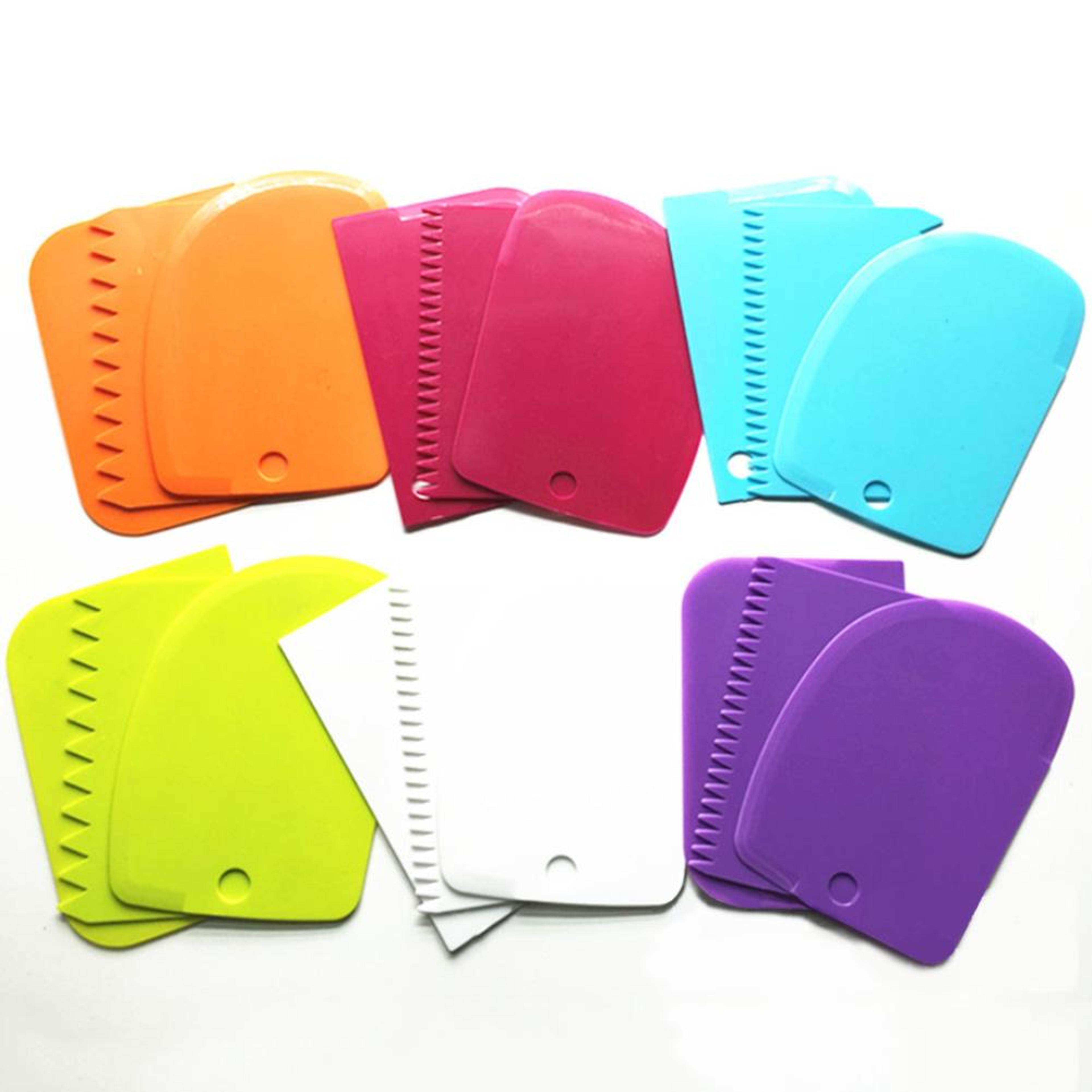 piece cake scraper set for smooth & textured edges fondant tools & cake decorating tools