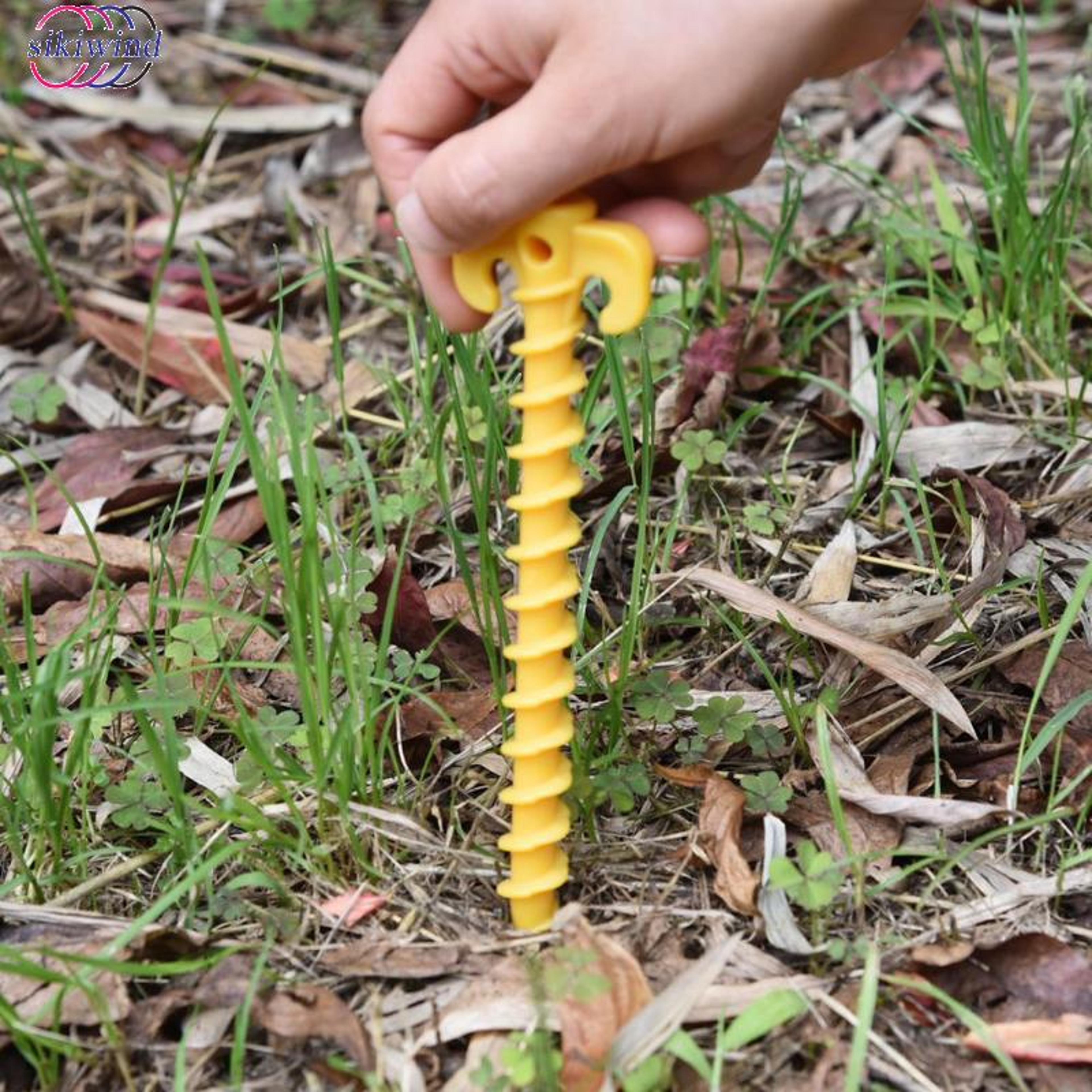 High Grip Spiral Sand Tent Stakes Pack For Beach  Camping Stability 1