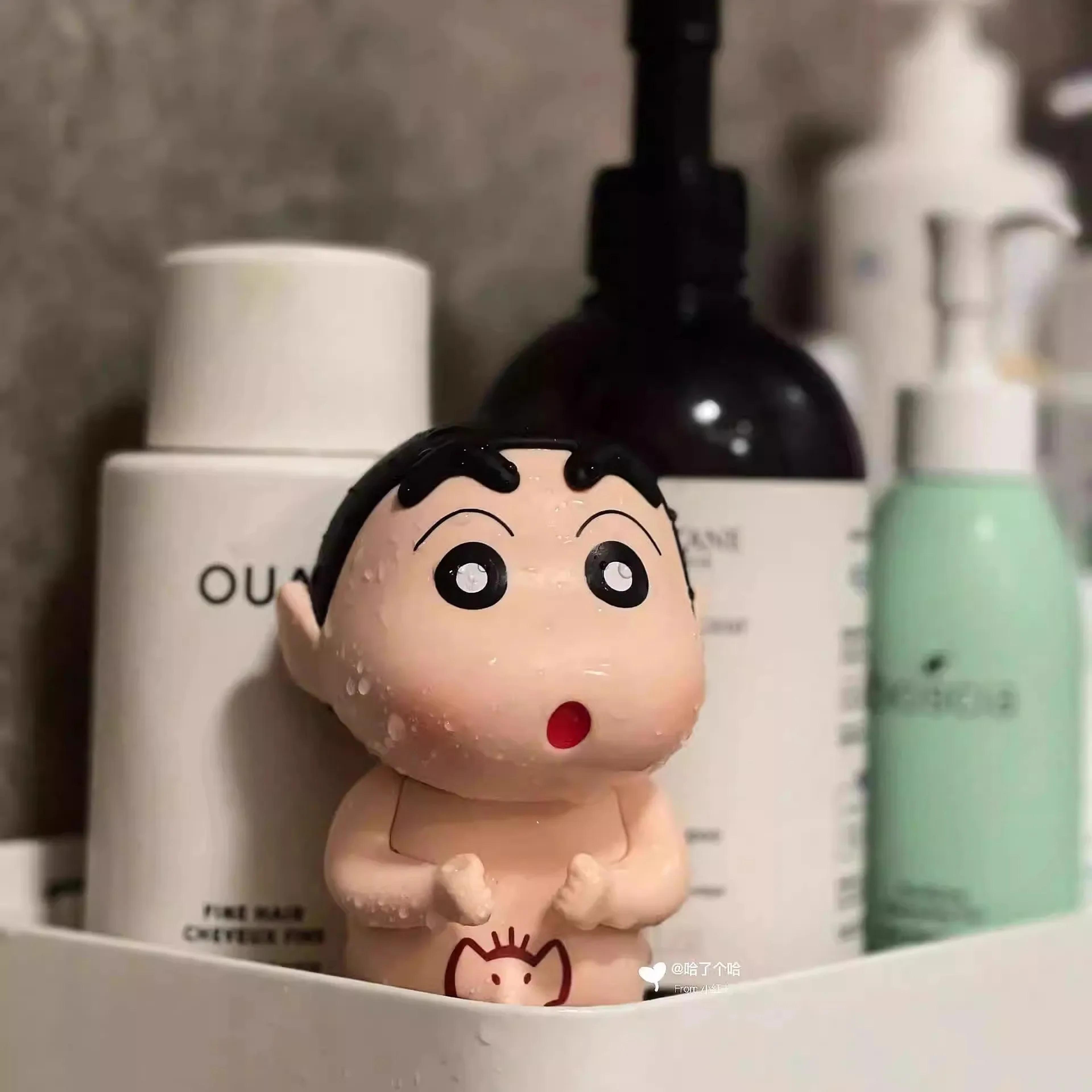 crayon shin chan bathroom decor organizer cute sink accessory holder