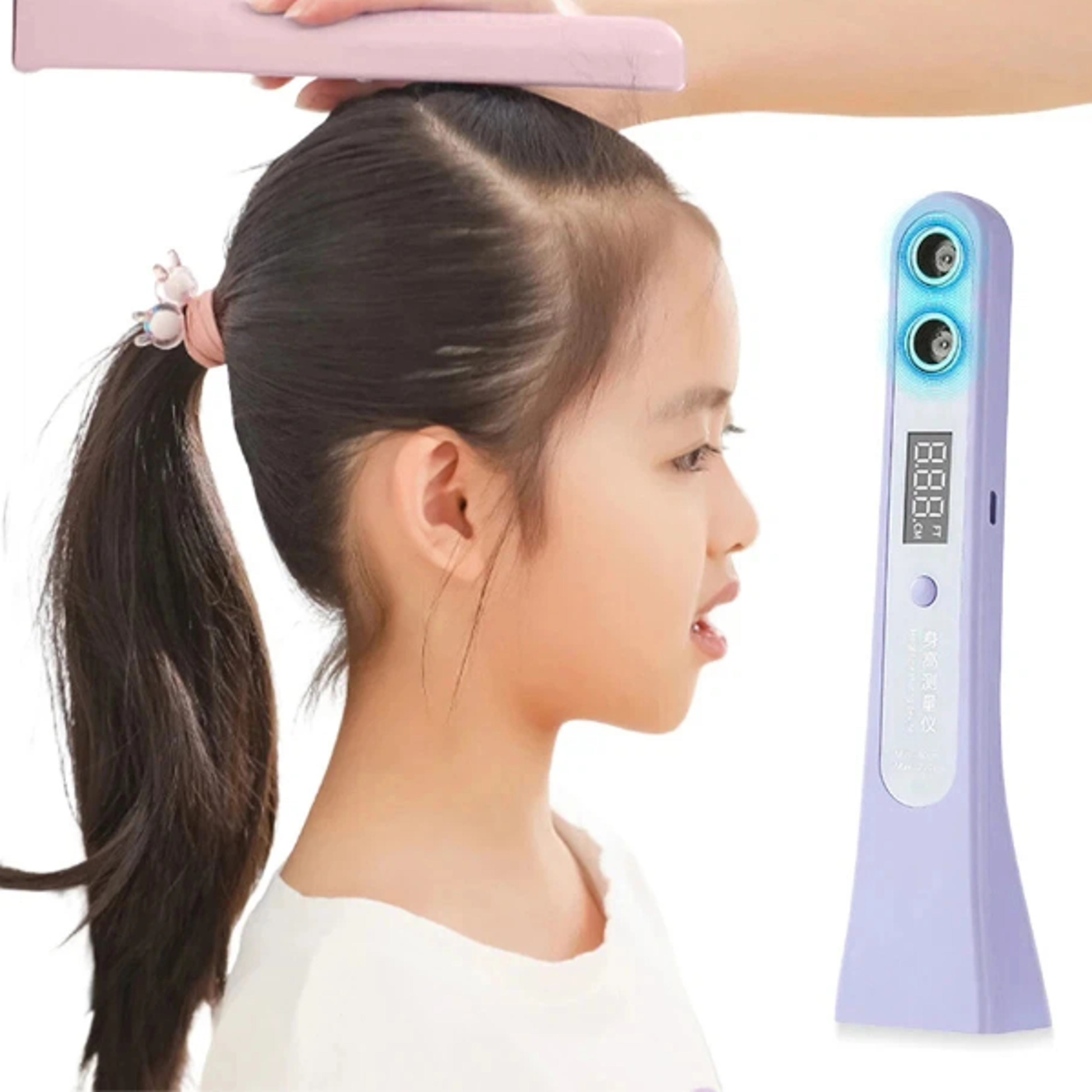 smart ultrasonic height measurement device portable digital height ruler for kids & home