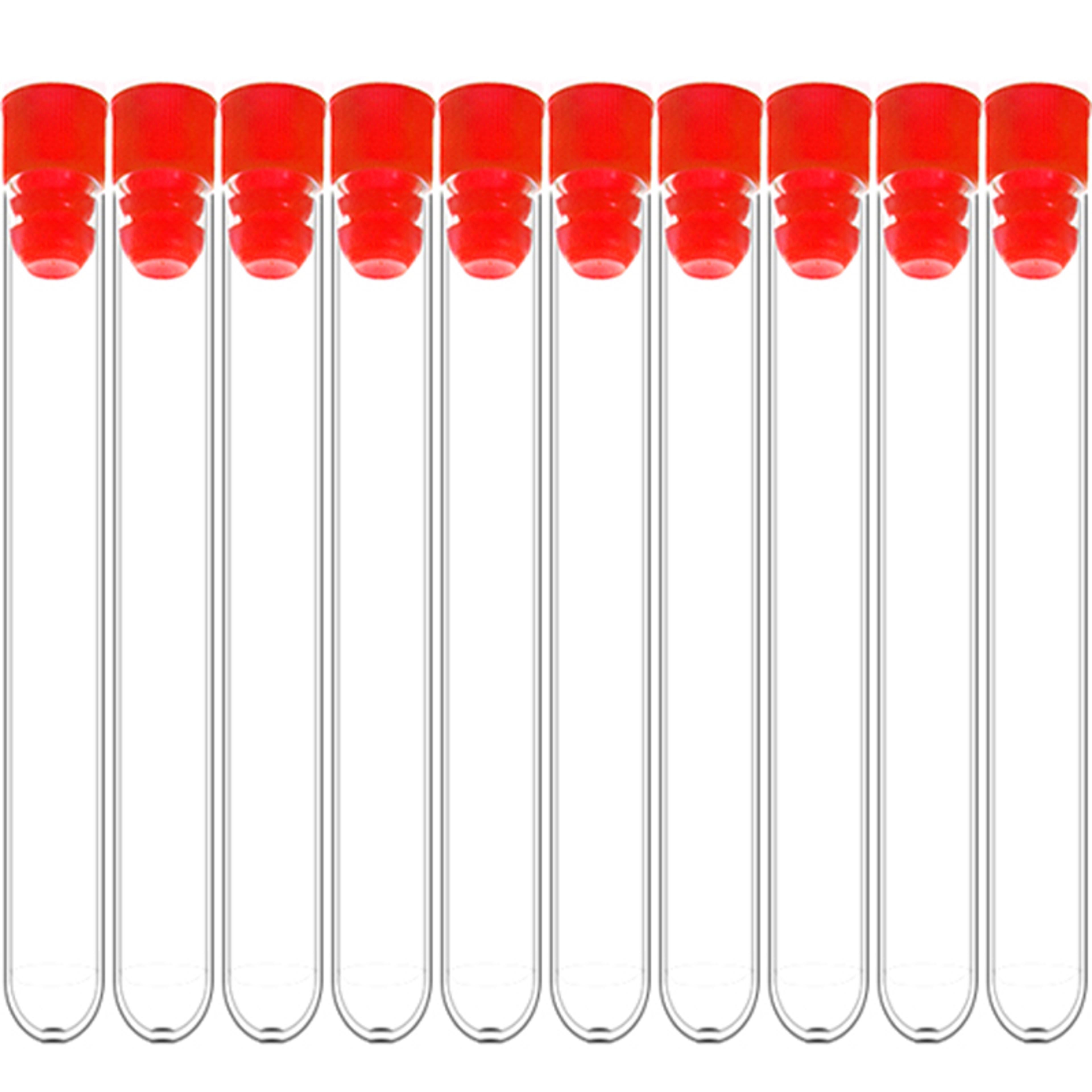 clear plastic test tubes set with secure plug lab test tube set pack