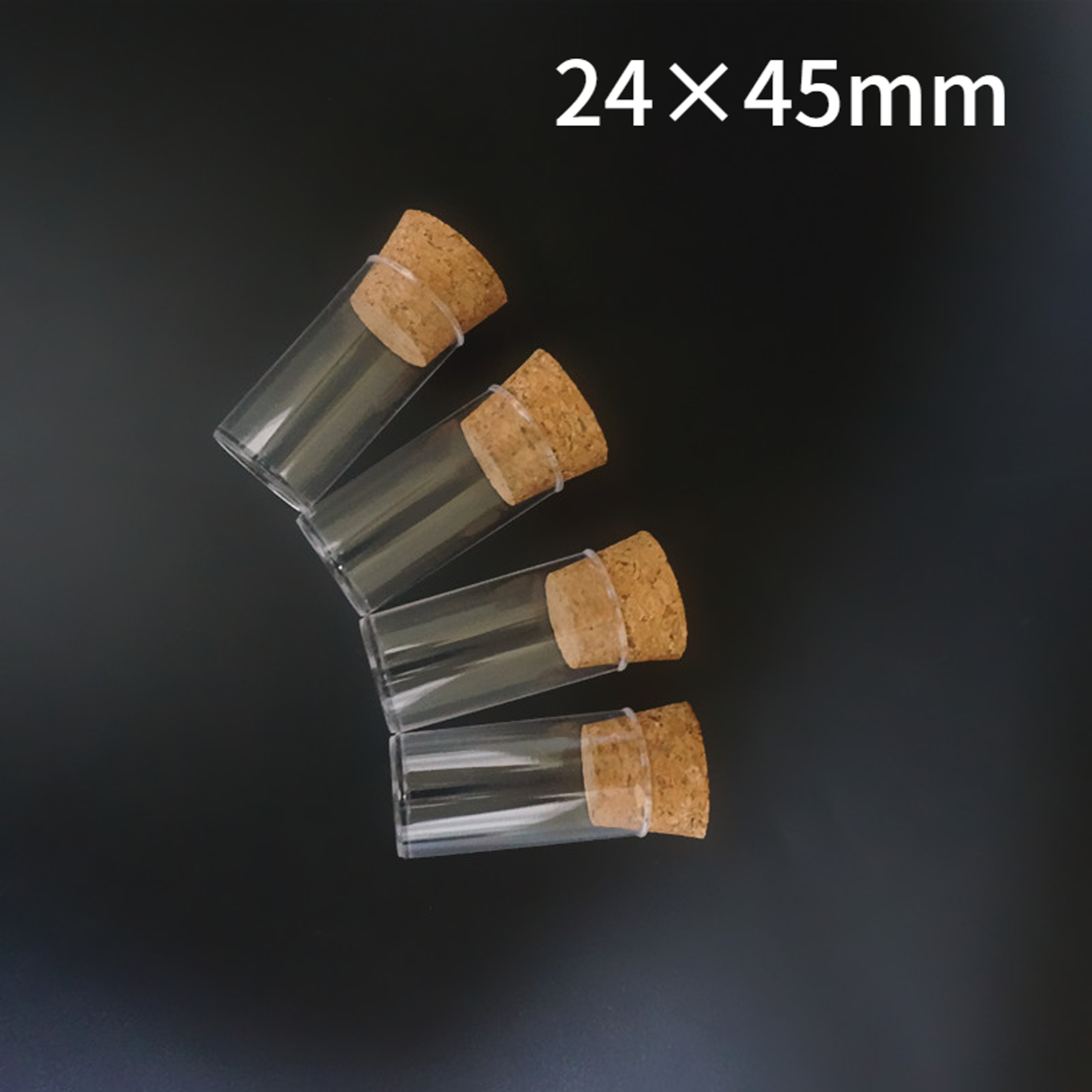 plastic test tubes with cork stoppers for lab and drosophila culture