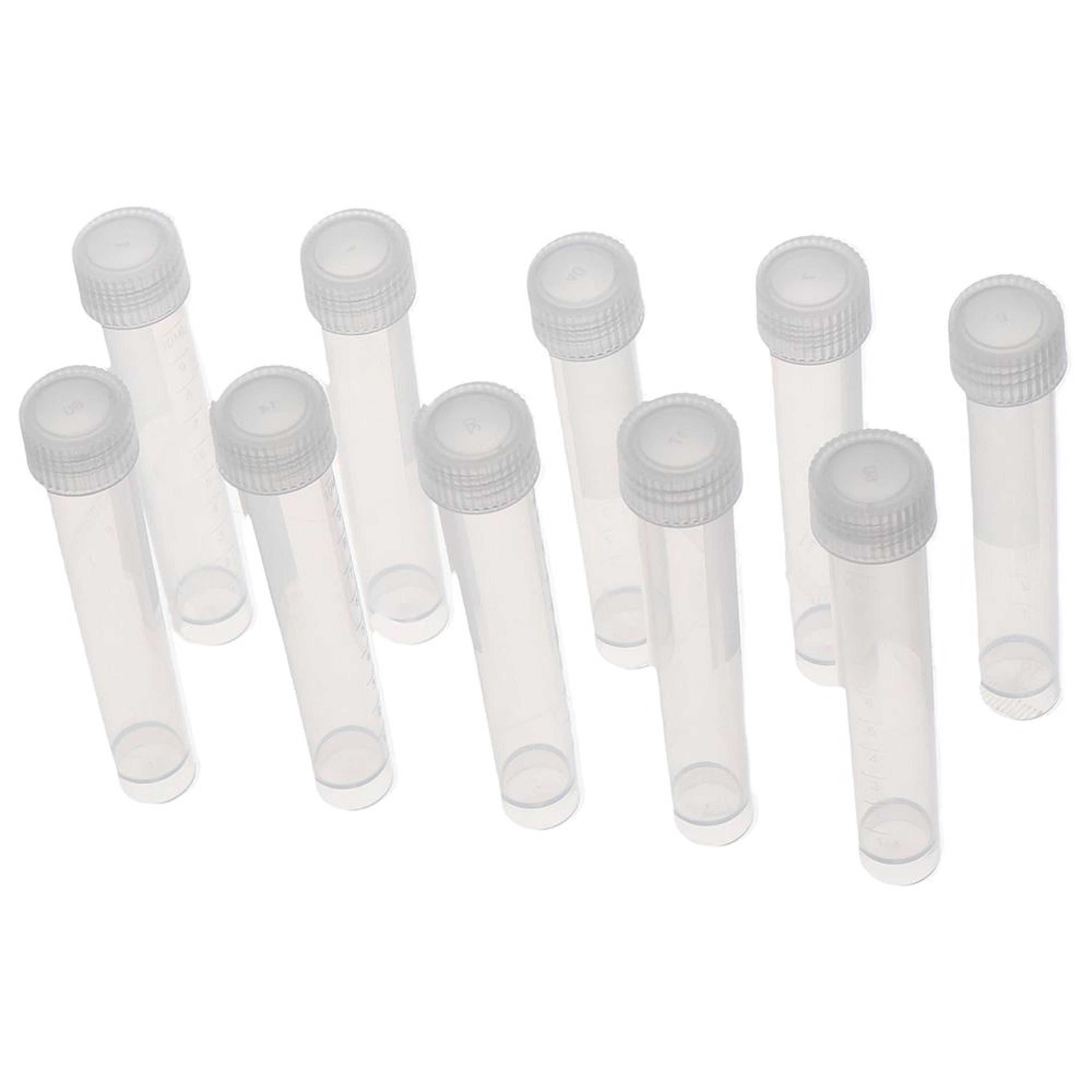 plastic test tubes with caps leakproof lab sample vials for storage and experiments
