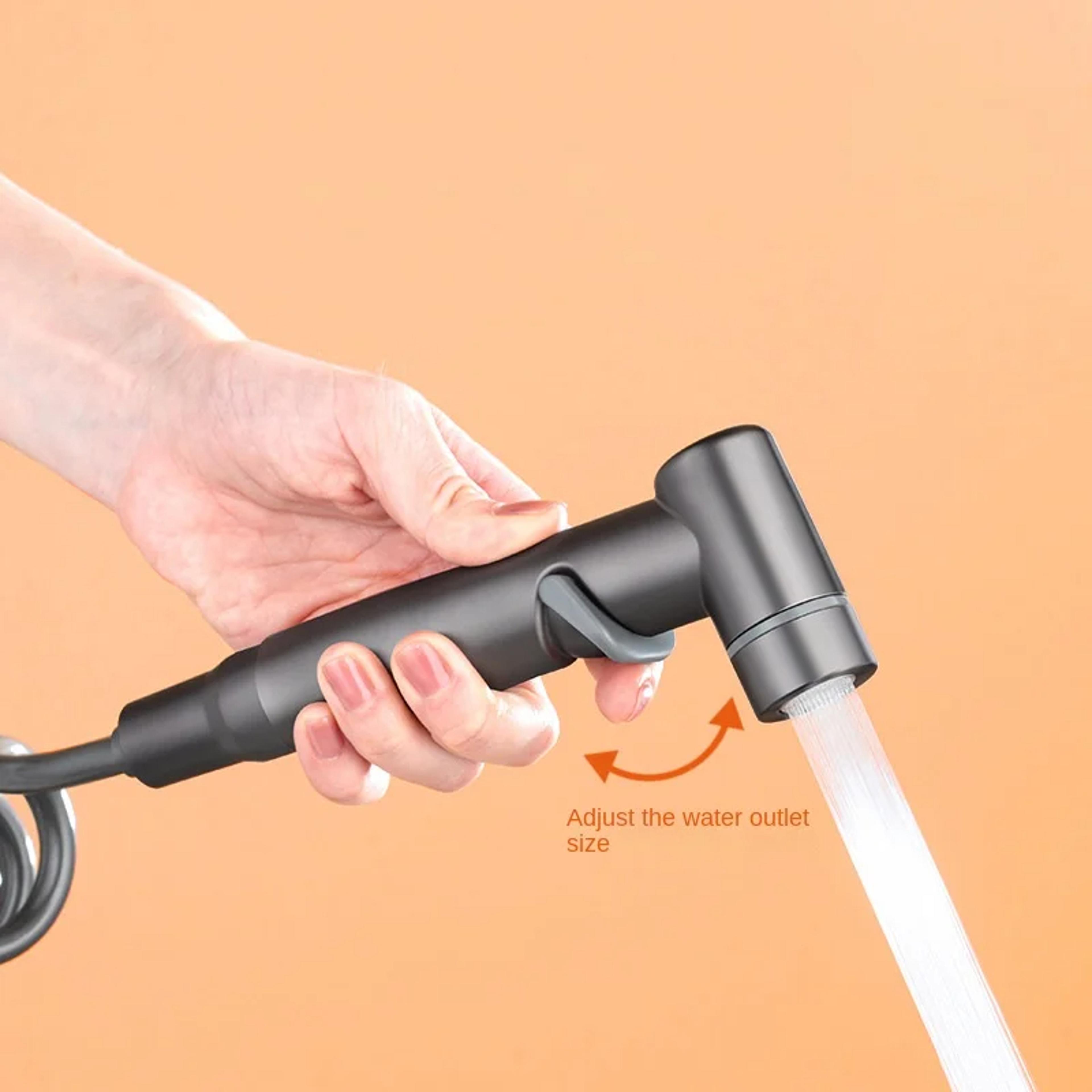 High Pressure Handheld Bidet Sprayer Set With Double Outlet Valve For Bathroom Hygiene 2