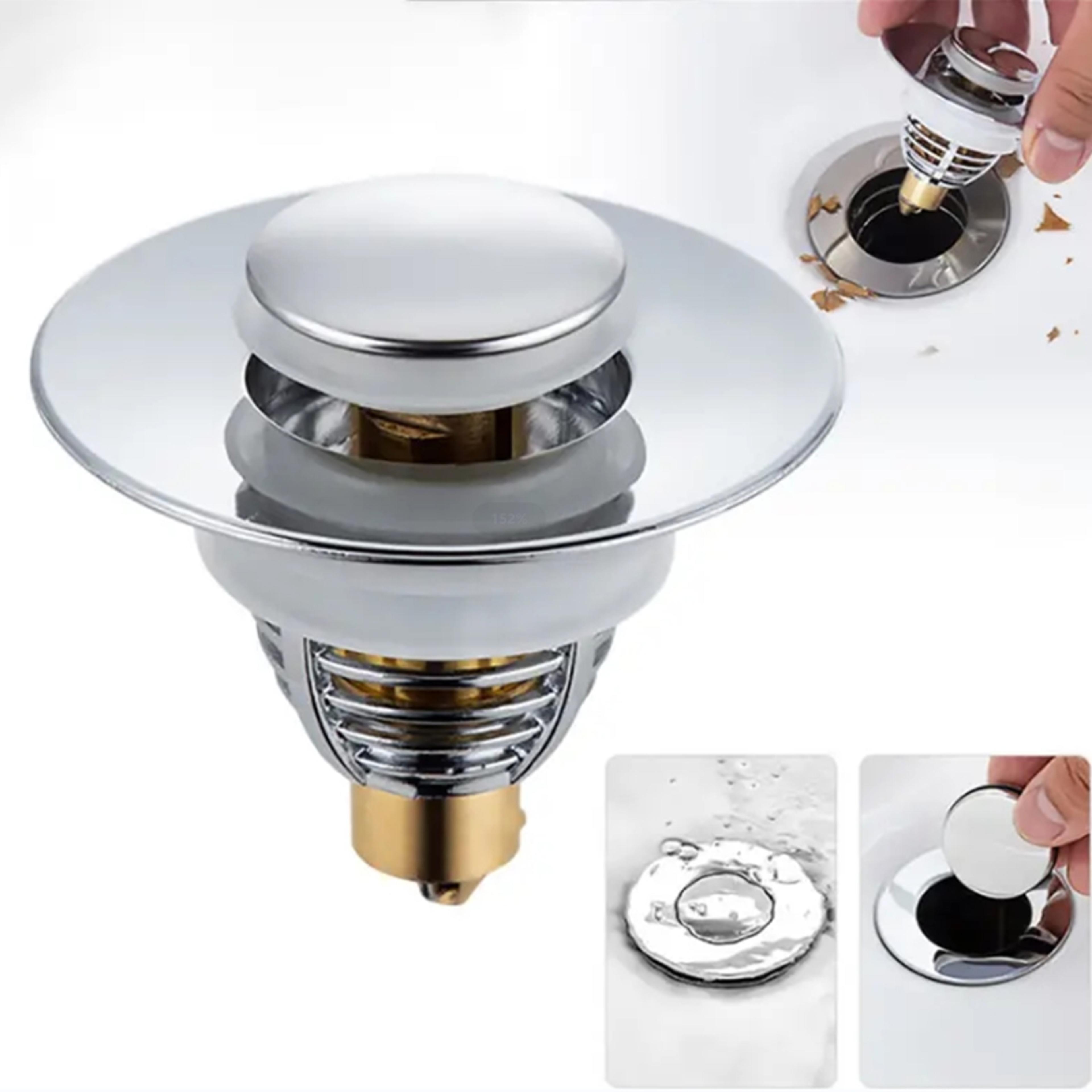 universal pop up sink drain stopper leak proof bathroom plug