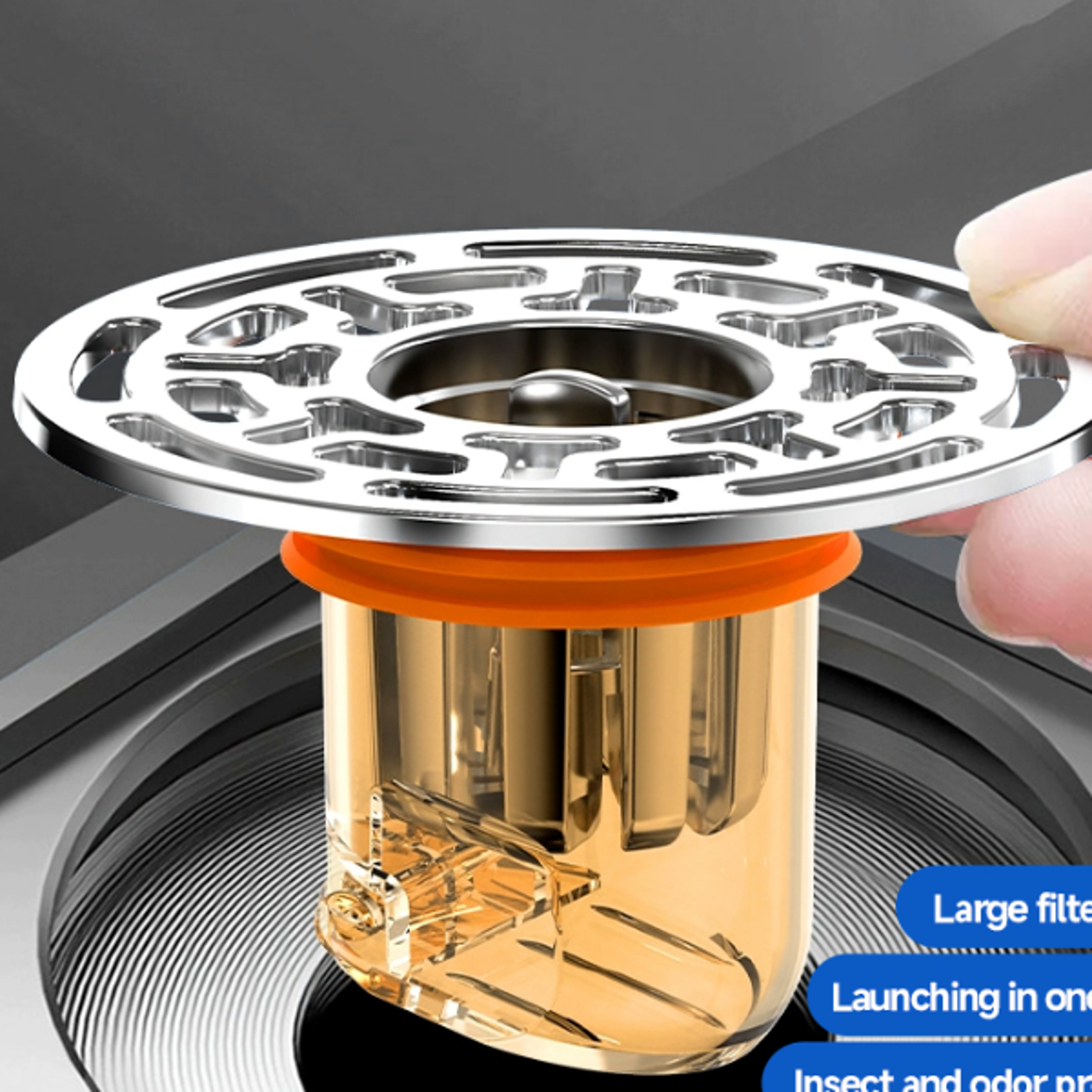 magnetic self closing floor drain core anti odor bathroom sewer trap