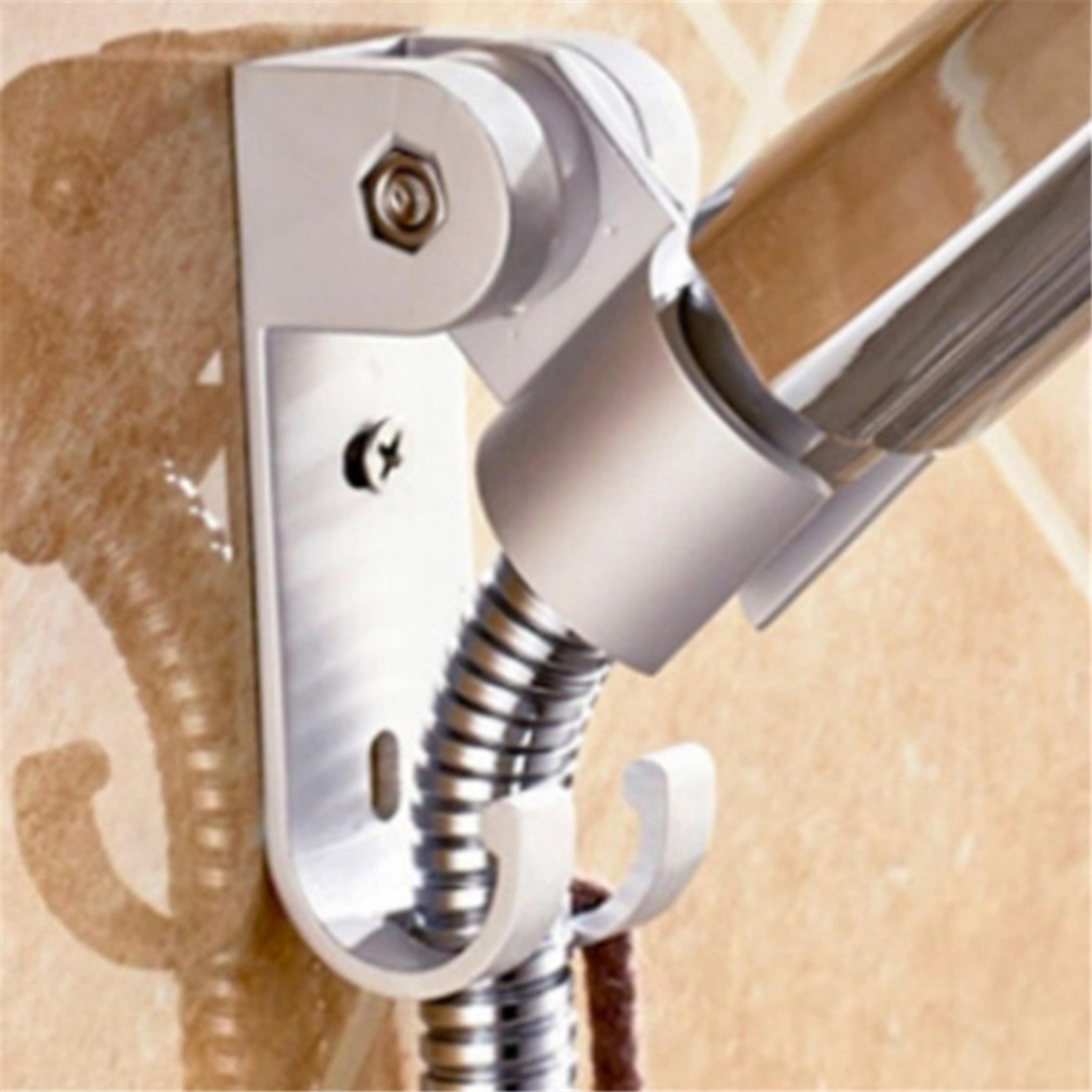 adjustable shower head holder wall mounted bracket no drill universal bathroom shower accessory