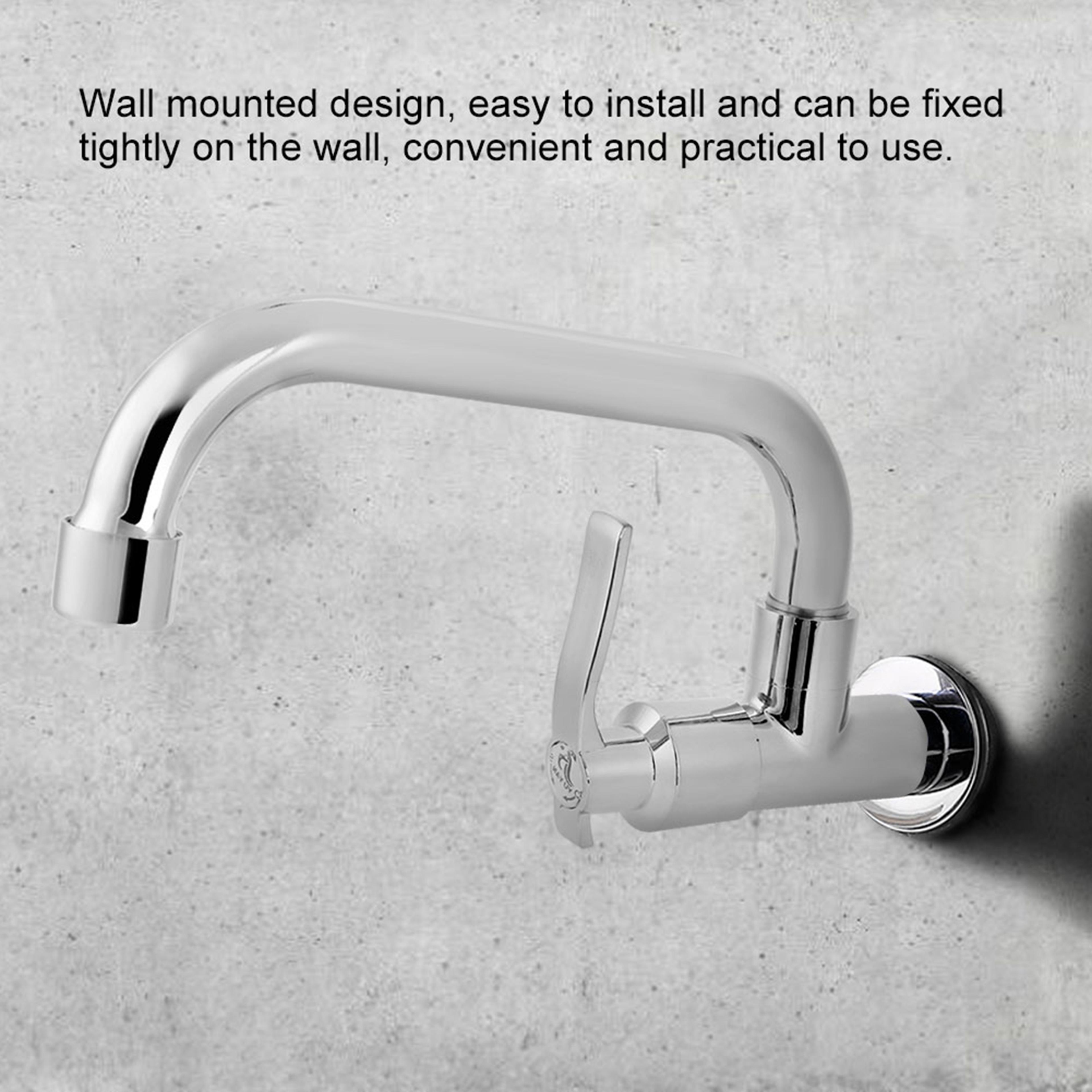 Wall Mounted Cold Water Faucet Kitchen Sink Tap Durable Space Saving Design 1