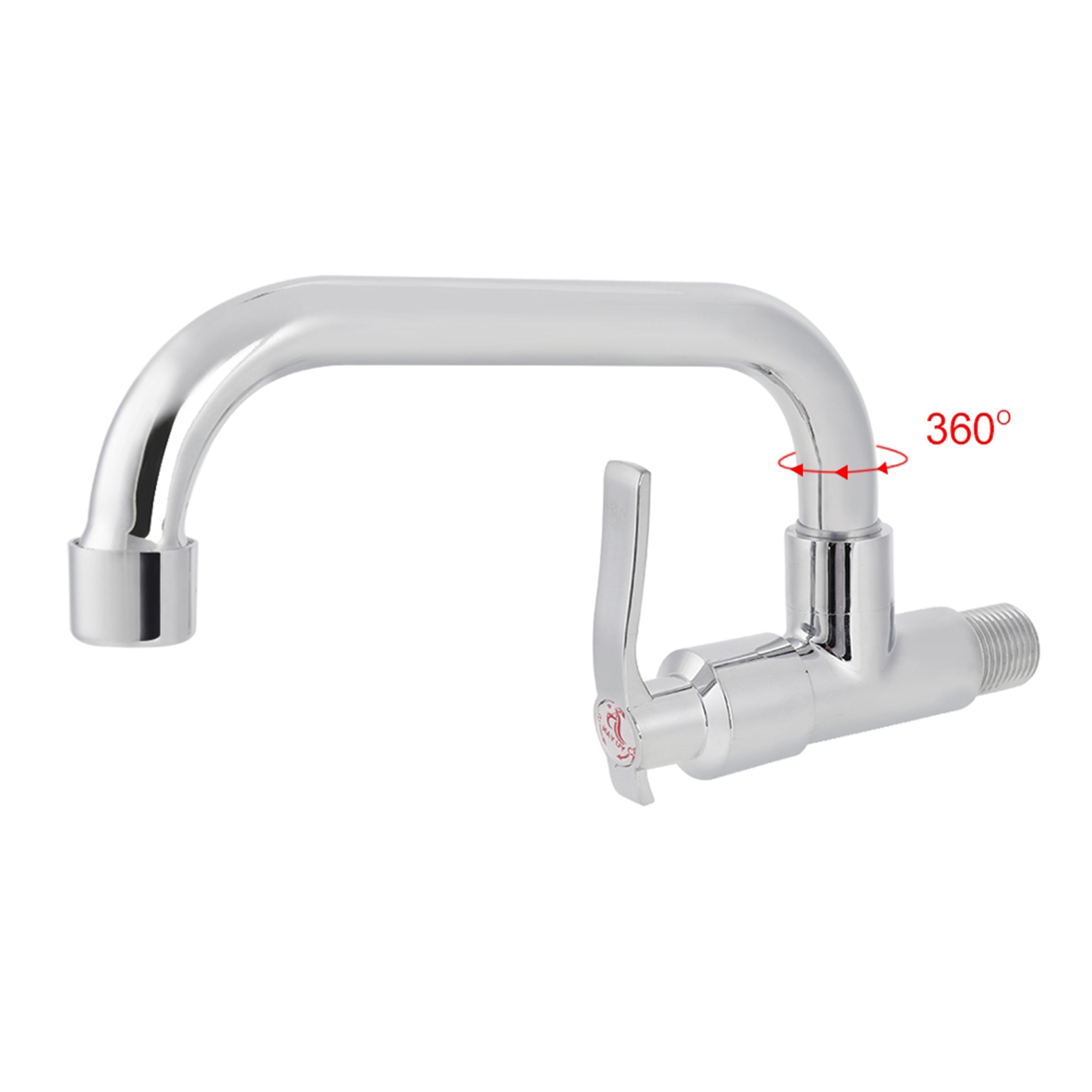 Wall Mounted Cold Water Faucet Kitchen Sink Tap Durable Space Saving Design 4