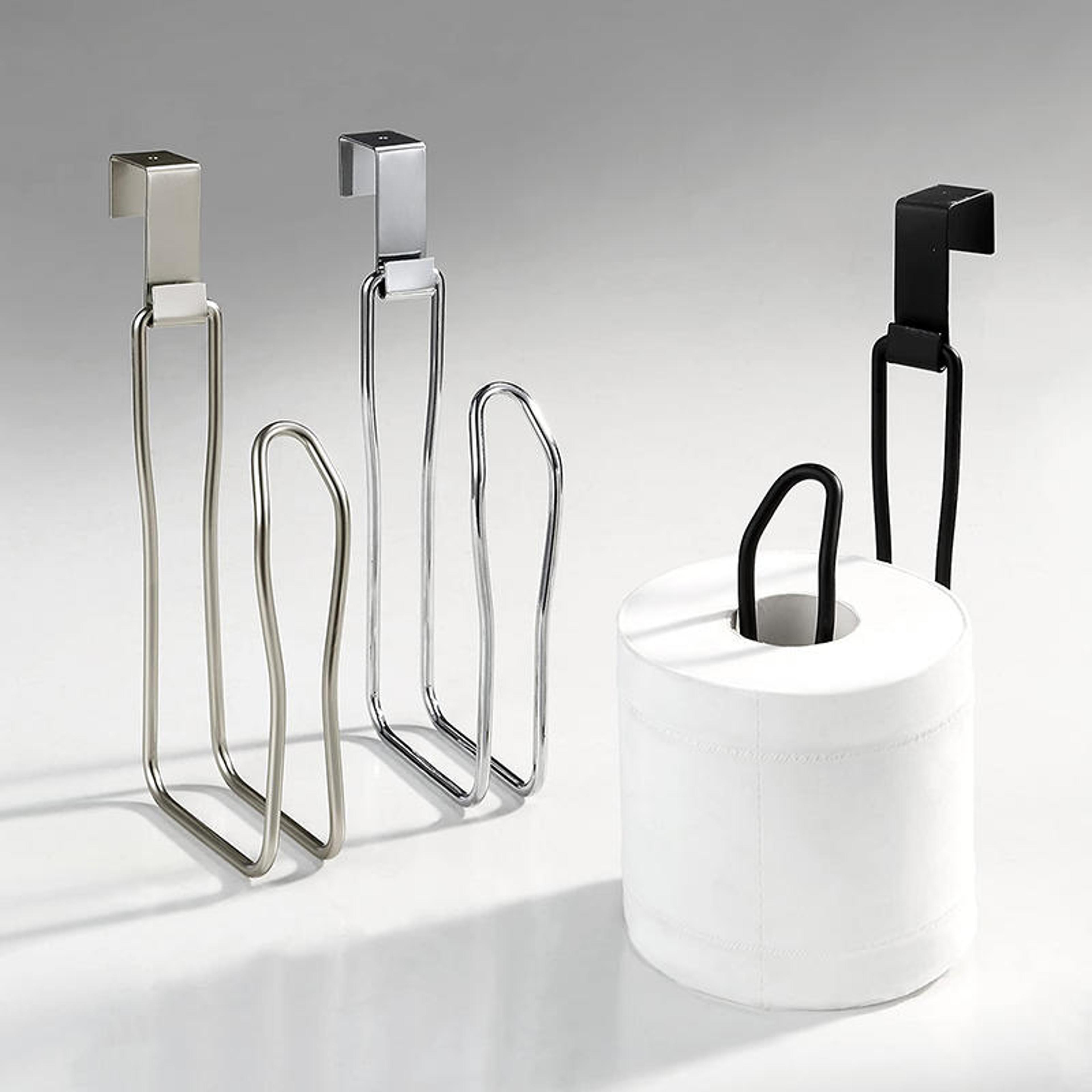 no drill wall mounted toilet paper holder space saving bathroom tissue rack